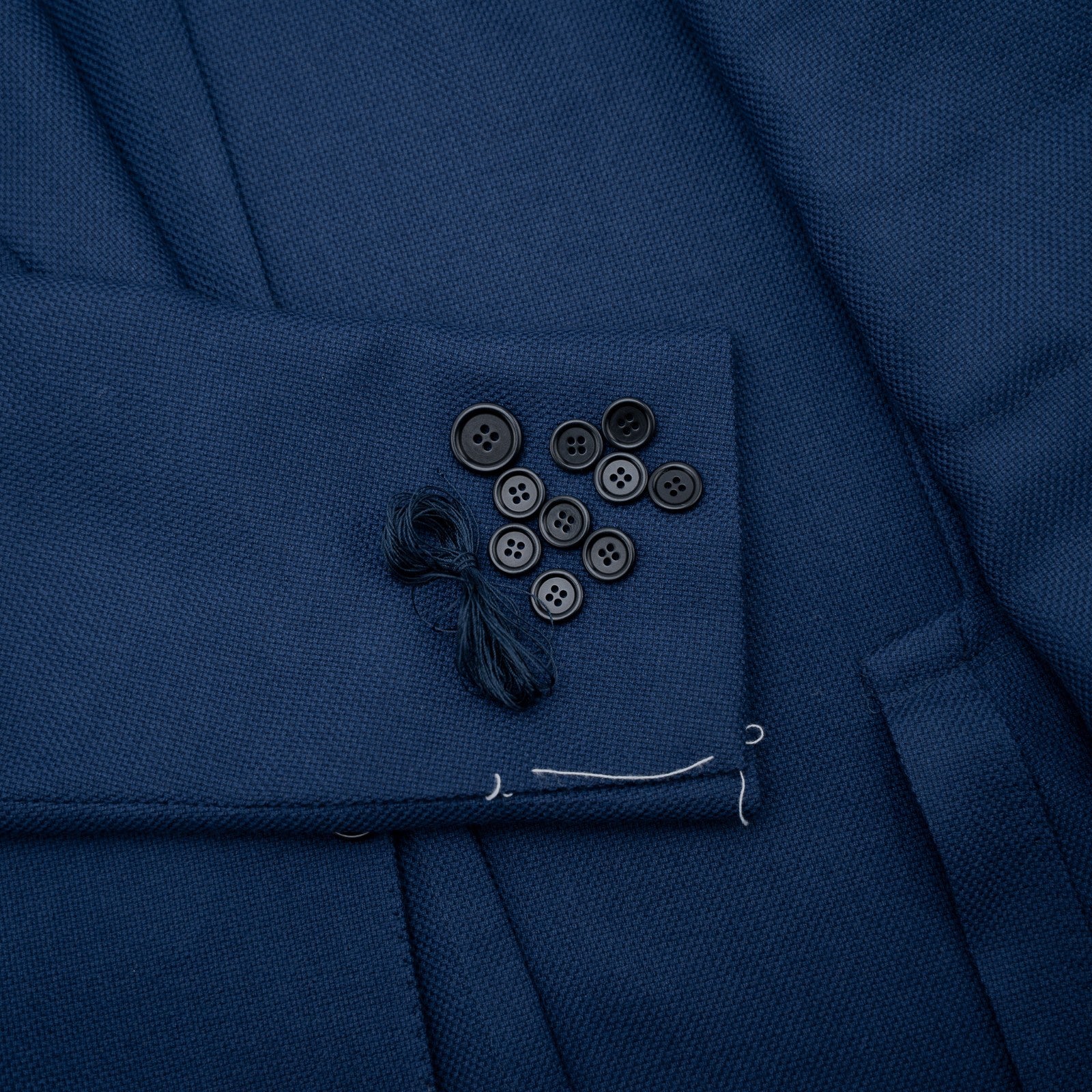 $1850 LUIGI BORRELLI NAPOLI Blue Jacket Sport Coat Knit Wool 36 US / 46 EU