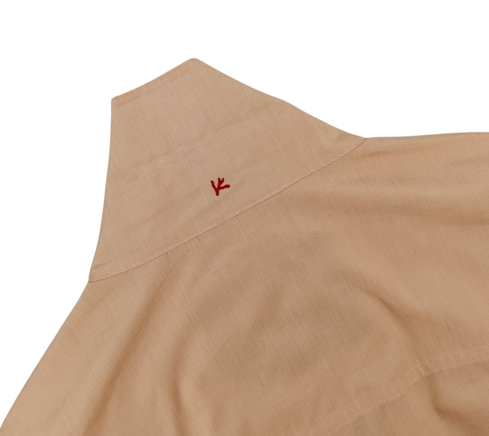 $1350 ISAIA NAPOLI Peach Hand-Sewn Jacket Shirt Fine Cotton 36 US / 46 EU