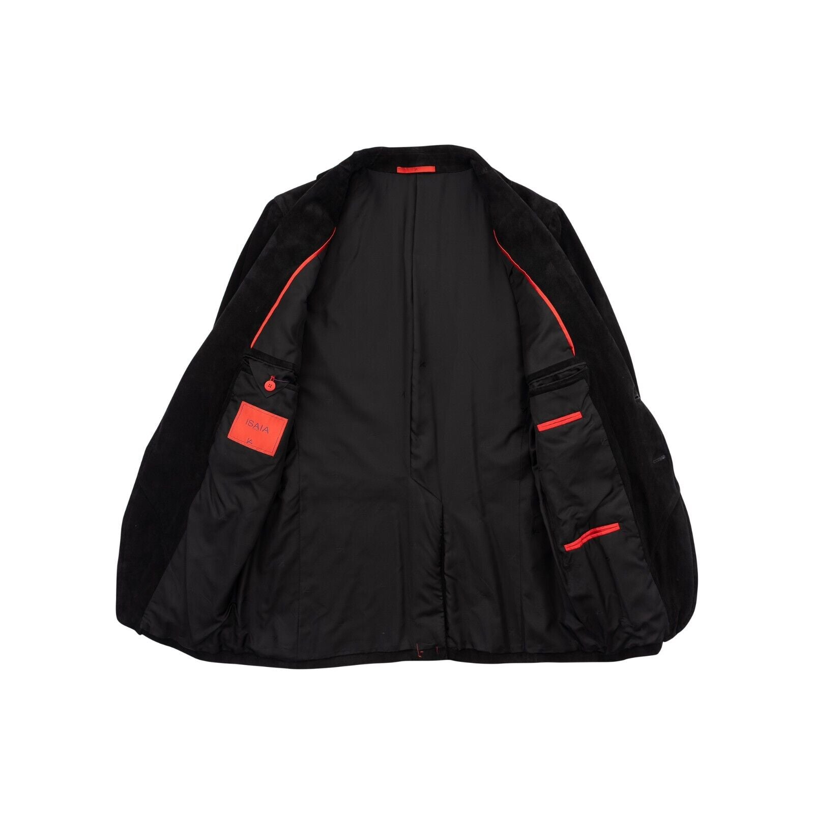 6500$ ISAIA Black Jacket Sport Coat Suede 100% Lambskin  38 US / 48 EU