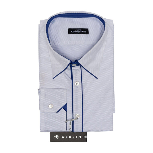 690$ LUXURY GERLIN Shirt White ALUMO Jacquard Cotton 16 - 41 3AL BIJAN