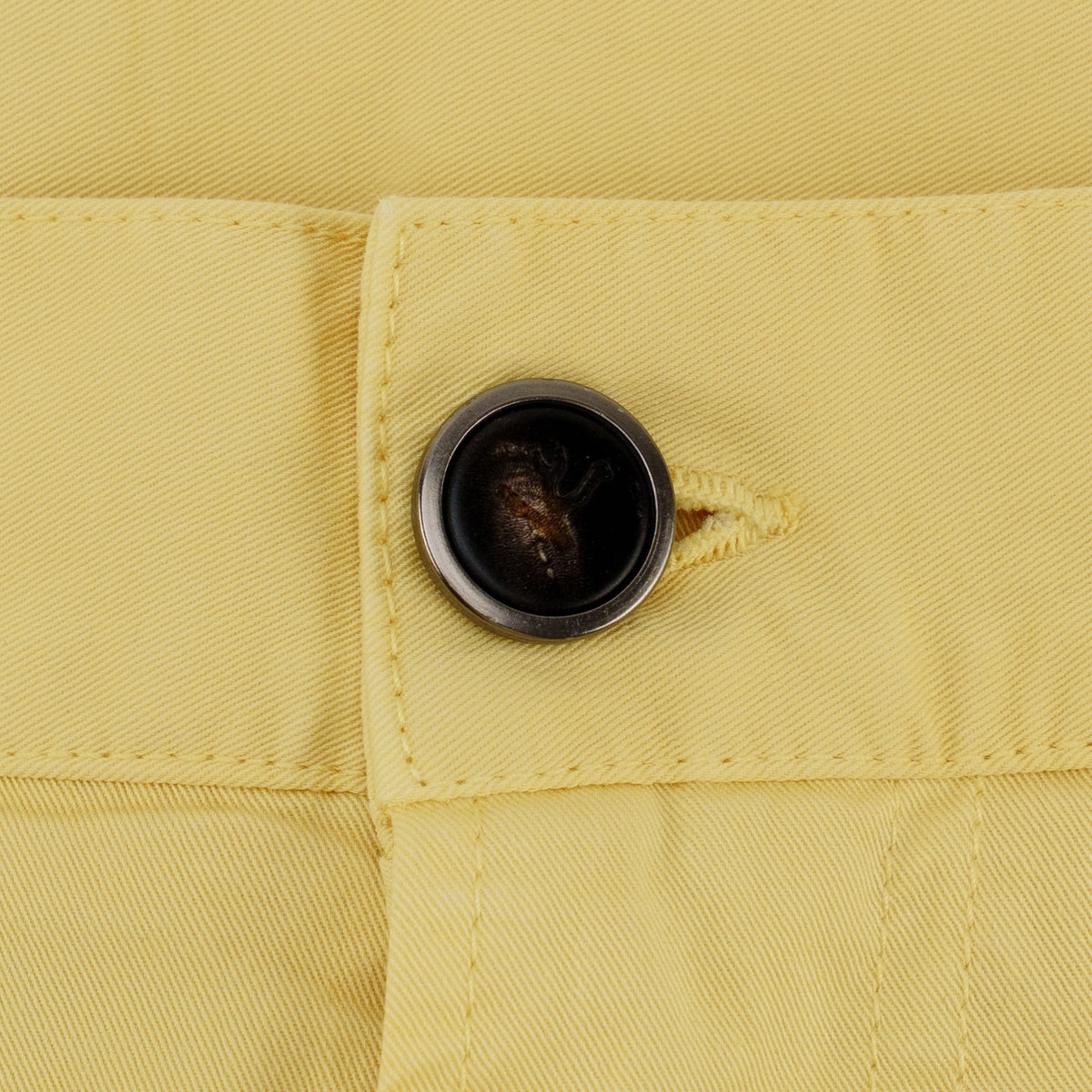 690$ ISAIA NAPOLI Yellow 5 Pockets Denim Pant Cotton Regular Fit 38 US / 54 EU