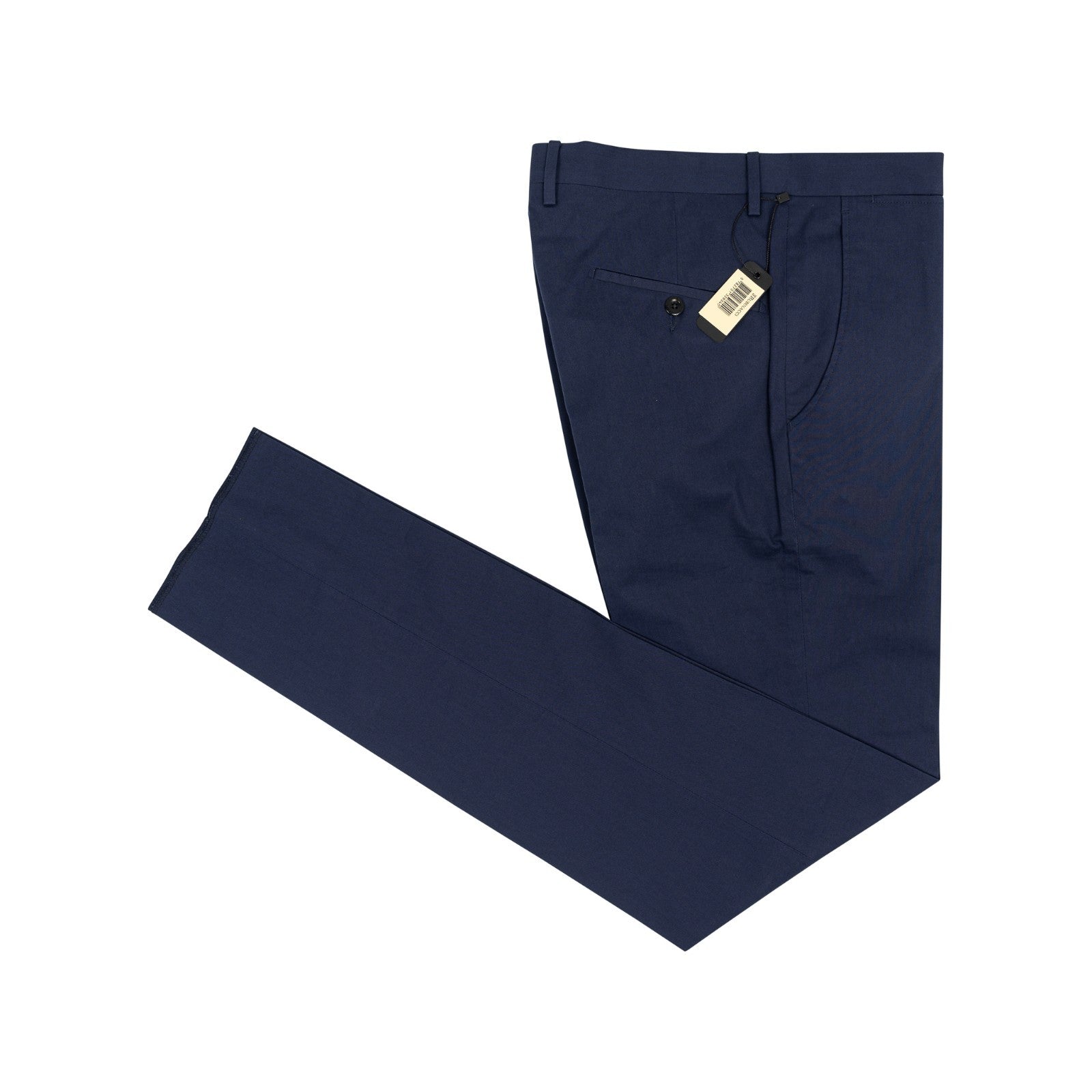 625$ RUBINACCI NAPOLI "Luca" Blue Navy Cotton Trouser Pant 30 US / 46 EU