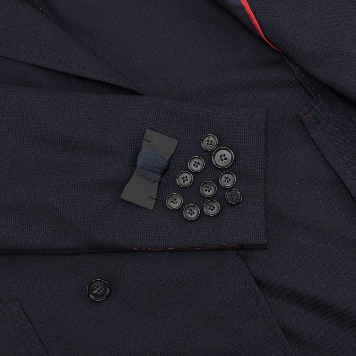 $5700 ISAIA NAPOLI Blue Navy Hand Sewn Double Breasted Jacket Sport Coat Wool