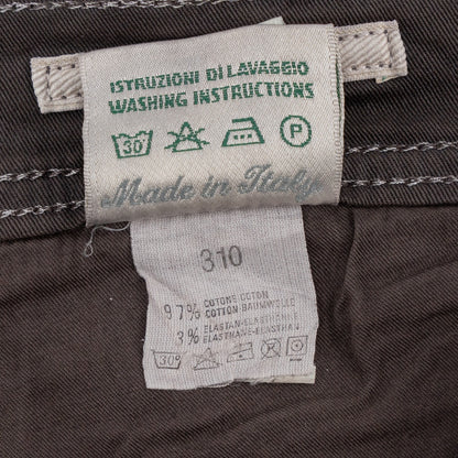 415$ LUIGI BORRELLI NAPOLI Solid Brown Denim Jeans Pant Cotton 35 US / 51 EU