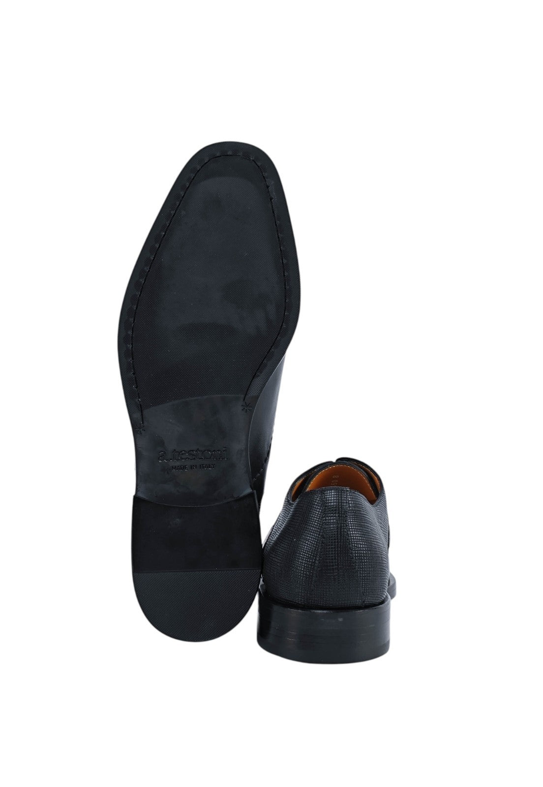 1250$ TESTONI 1929 Slip On Shoes Lux Calf Saffiano Elastic Navy 8 UK 9 US 42 IT