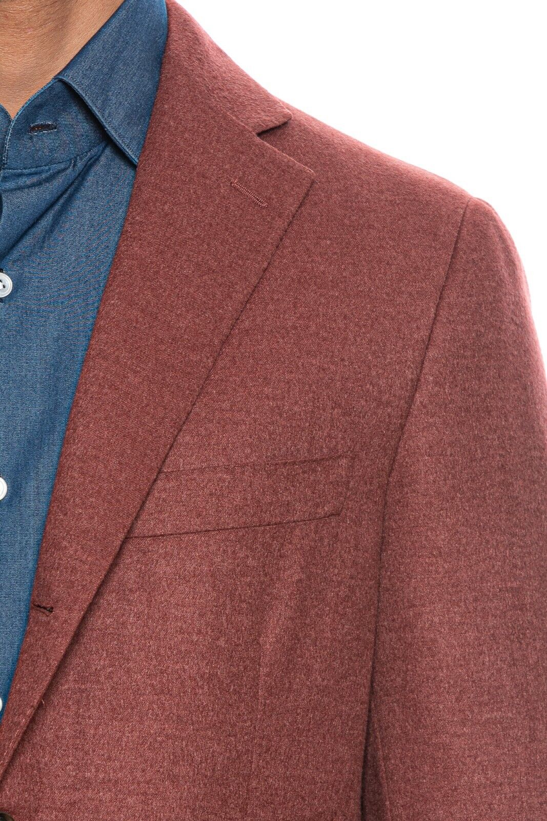 $2495 BELVEST Red Pompeian Wool Cashmere Silk Jacket 40 US / 50 EU Drop 7R 