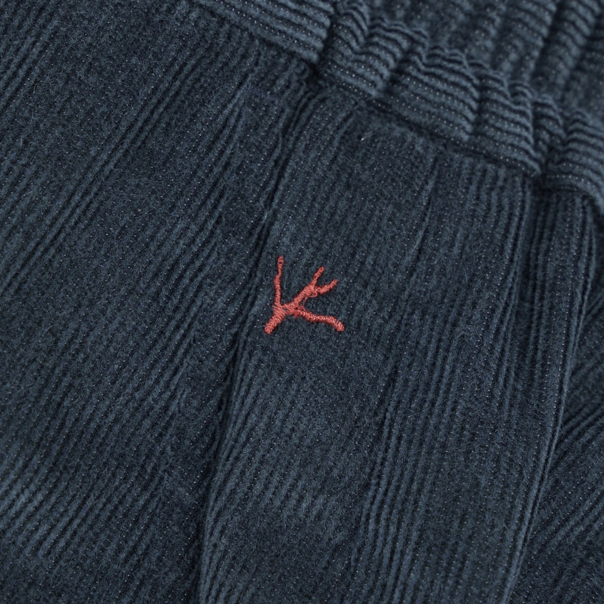 1300$ ISAIA NAPOLI Corduroy Blue Drawstring Pant Cotton Cashmere 36 US / 52 EU