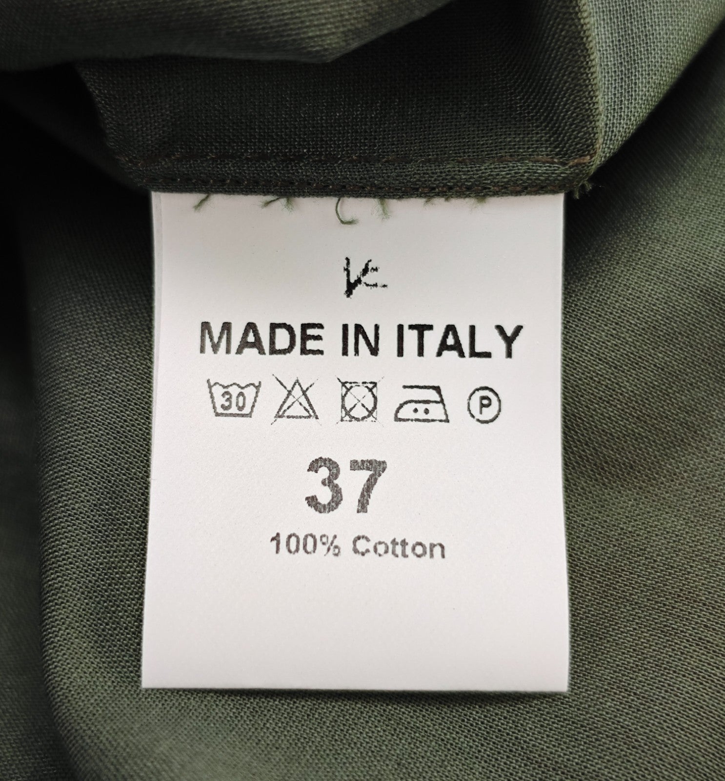 730$ ISAIA NAPOLI "Mix" Dress Shirt Green Solid Fine Cotton 14.5 - 37