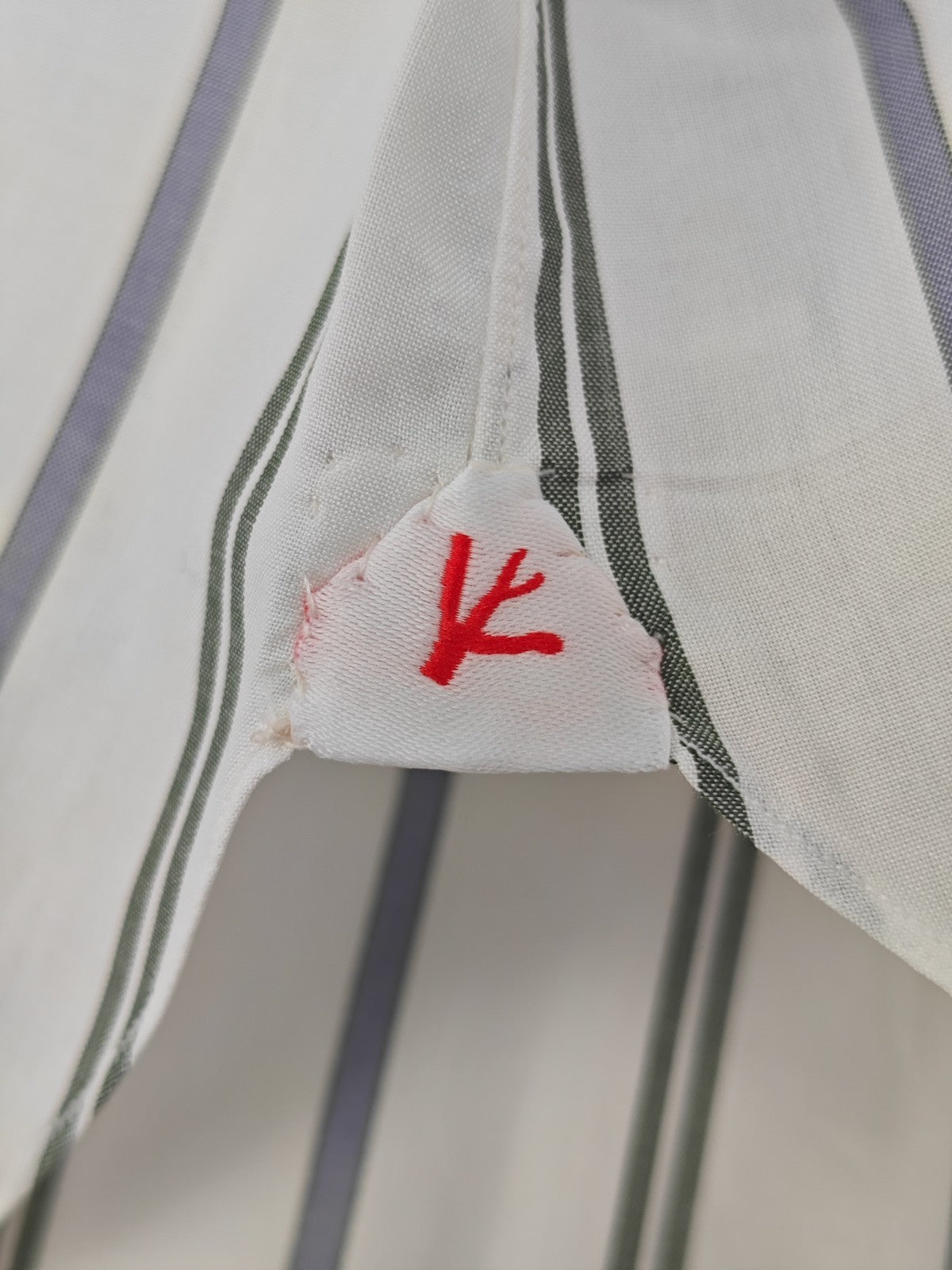 730$ ISAIA NAPOLI "Mix" White Striped Dress Shirt Hand-Sewn Fine Cotton