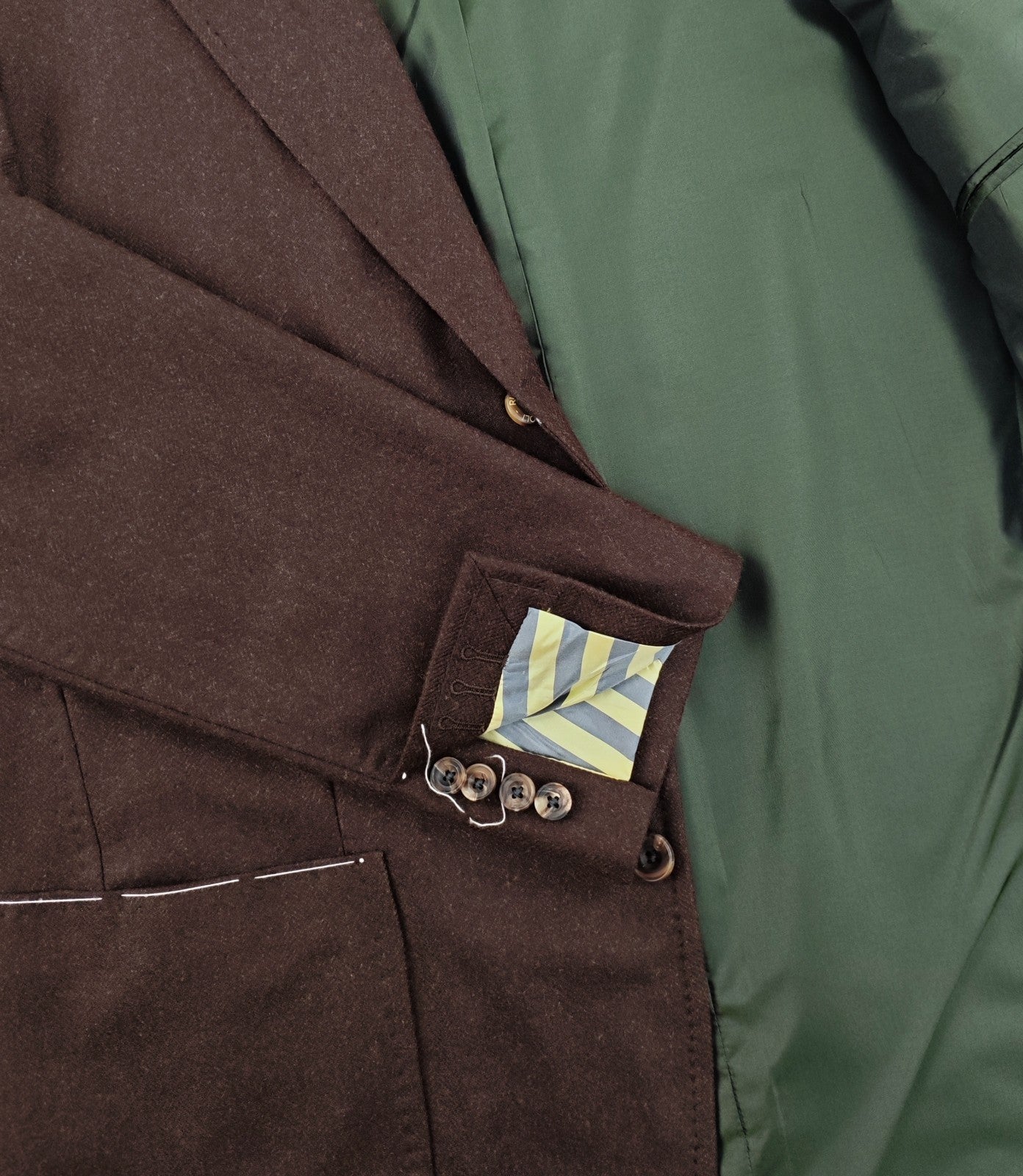 $2200 RUBINACCI NAPOLI Dark Brown Jacket Sport Coat 100% Cashmere 46 US 56 EU