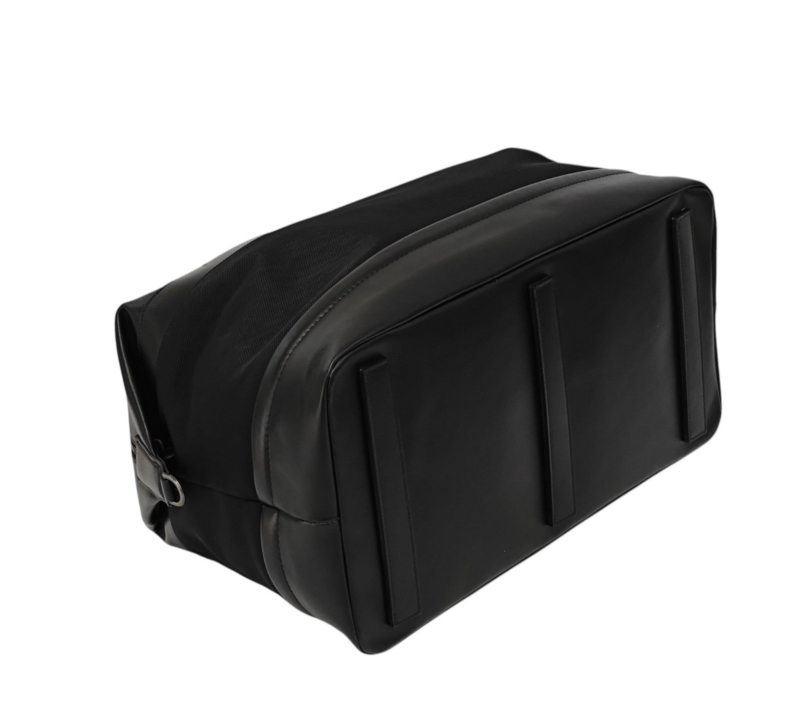 1300$ PINEIDER FIRENZE 1774 Leather & Nylon Shoulder Travel Duffle Bag Black