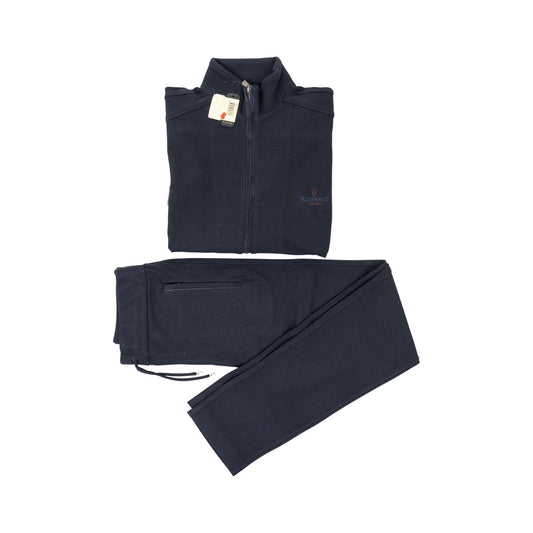 $2600 RUBINACCI Blue Tracksuit LORO PIANA Wool Cashmere + Leather Details