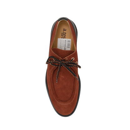 950$ TESTONI Derby Shoes Oiled English Suede Bologna Brick 8 UK / 9 US / 42 IT