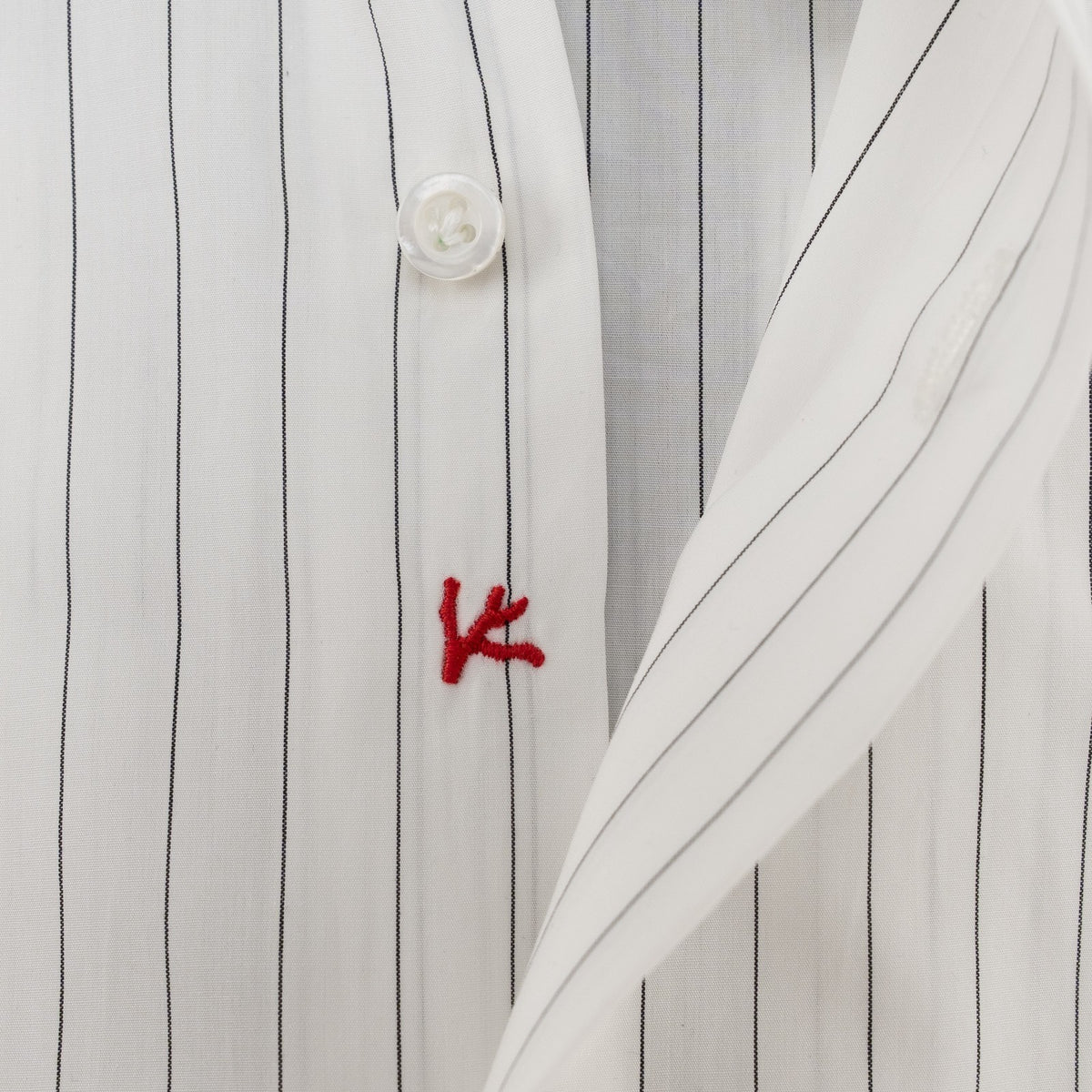 720$ ISAIA "Mix" Dress Shirt White Striped Fine Cotton Hand - Sewn 15 - 38