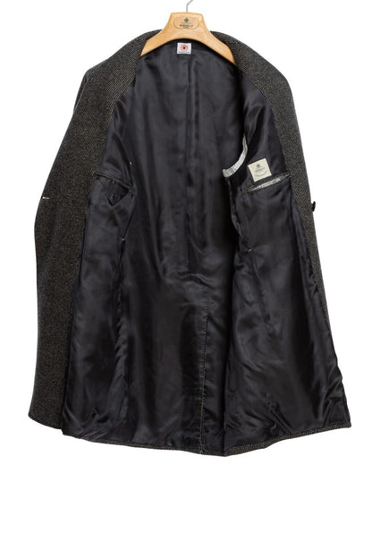 $4200 LUIGI BORRELLI NAPOLI Hand-Sewn 100% Cashmere Grey Coat Double Breasted