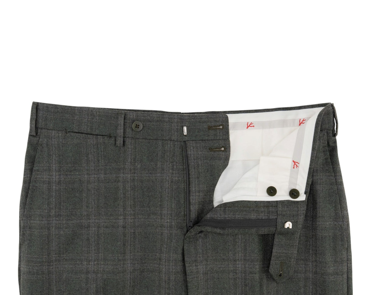 $6600 ISAIA NAPOLI "Capri" Green Suit Soft Wool Plaids 38 US / 48 EU 7R