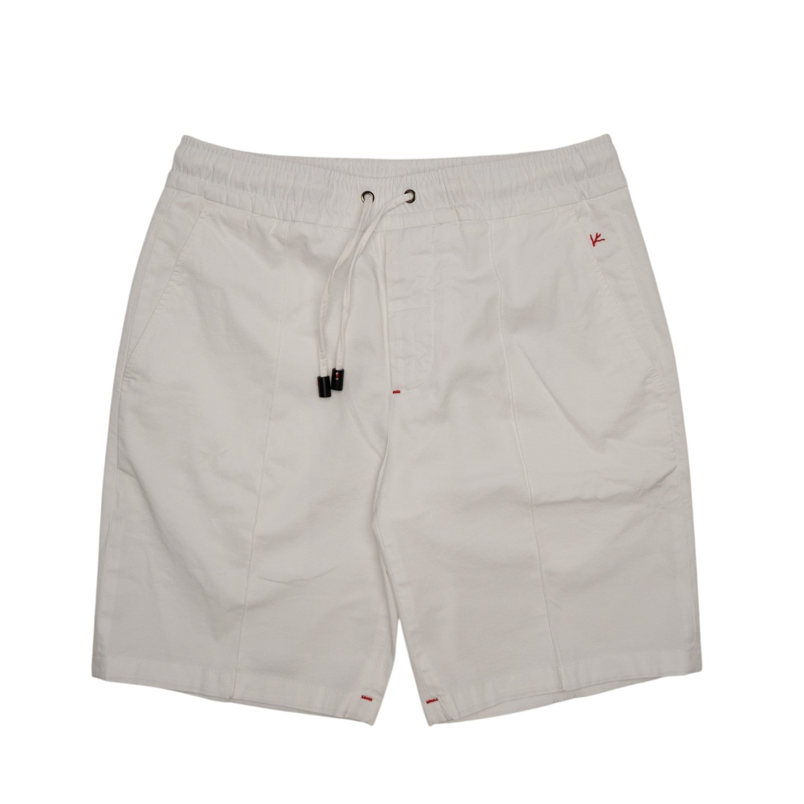 850$ ISAIA White Drawstring Short Pant Cotton Comfort Project 30 US / 46 EU