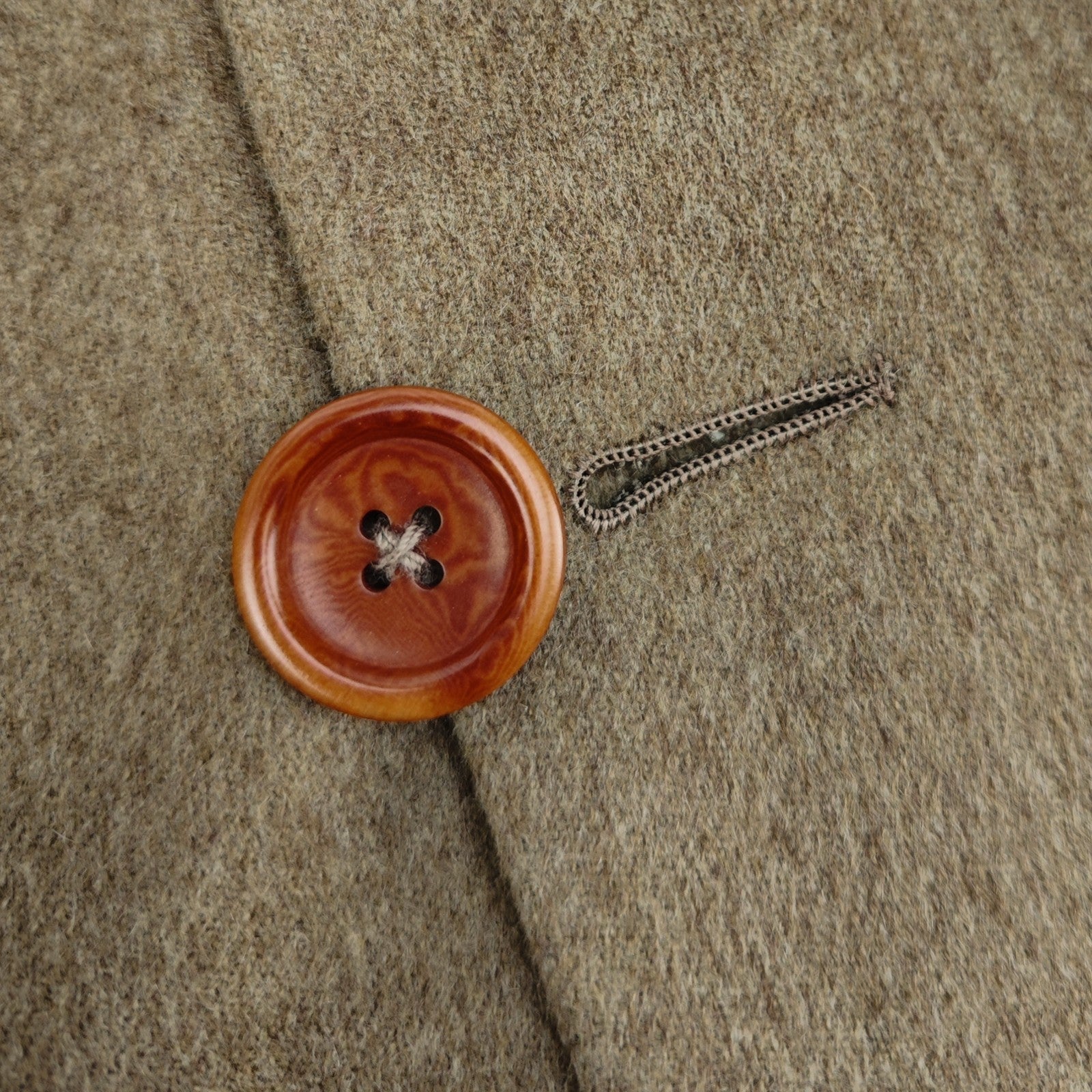 3500$ LUCIANO BARBERA Beige Martingale Overcoat 100% Cashmere 40 US / 50 EU