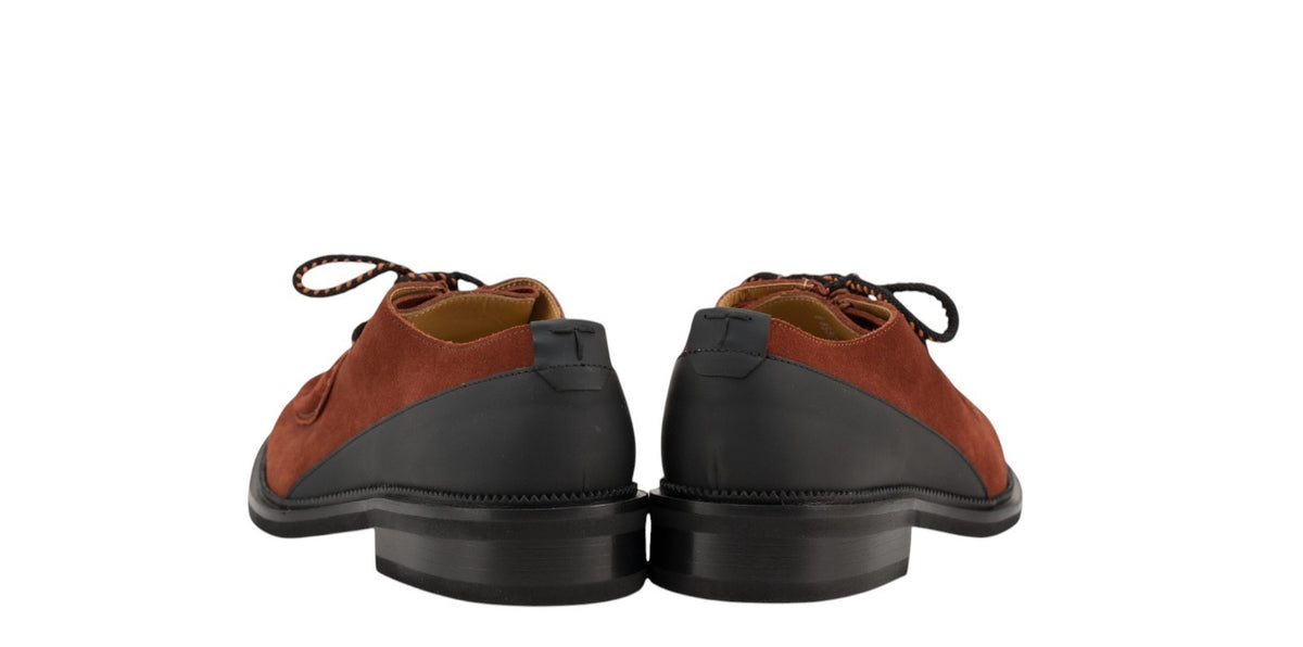 950$ TESTONI Derby Shoes Oiled English Suede Bologna Brick 8 UK / 9 US / 42 IT