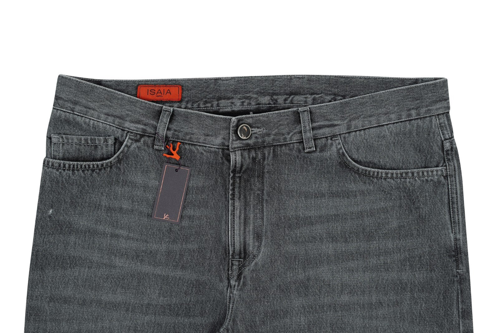 690$ ISAIA NAPOLI Light Gray Denim Jeans Straight Pant Cotton 38 US / 54 EU