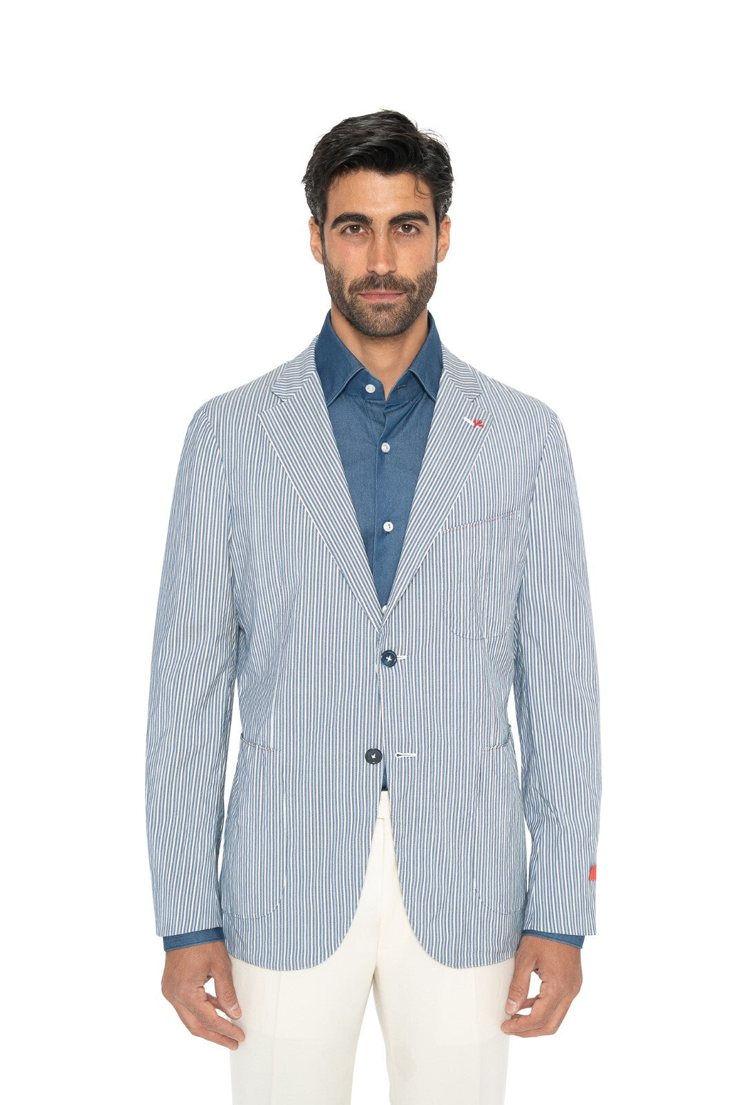 $4800 ISAIA NAPOLI "Comfort"  Blue Jacket Sport Coat Wool Silk 40 US / 50 EU
