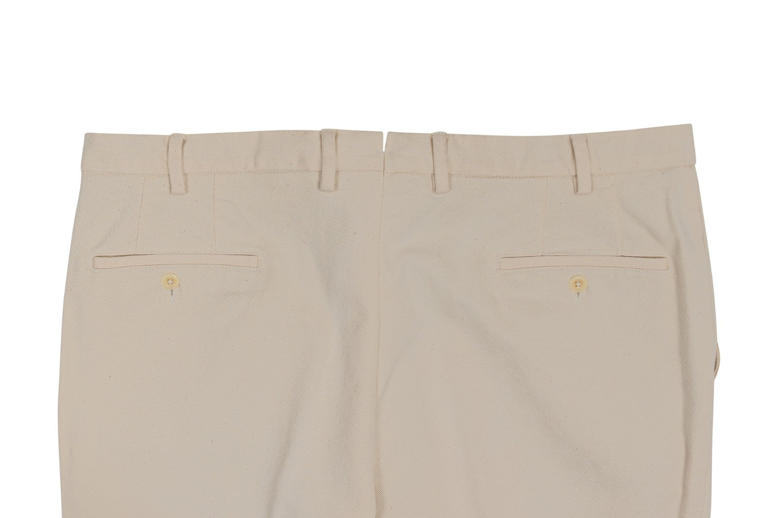 550$ RUBINACCI NAPOLI Ivory Gabardine Cotton Pant  40 US / 56 EU Made in Napoli