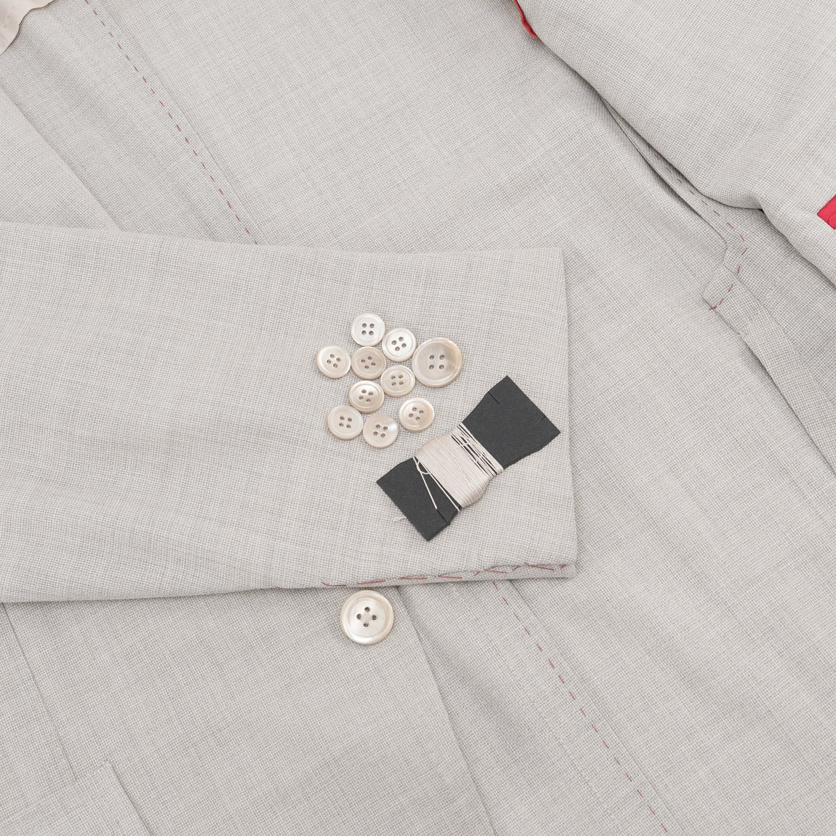 $6600 ISAIA NAPOLI "Domenico" Light Beige Suit Soft Wool  40 US / 50 EU 8R