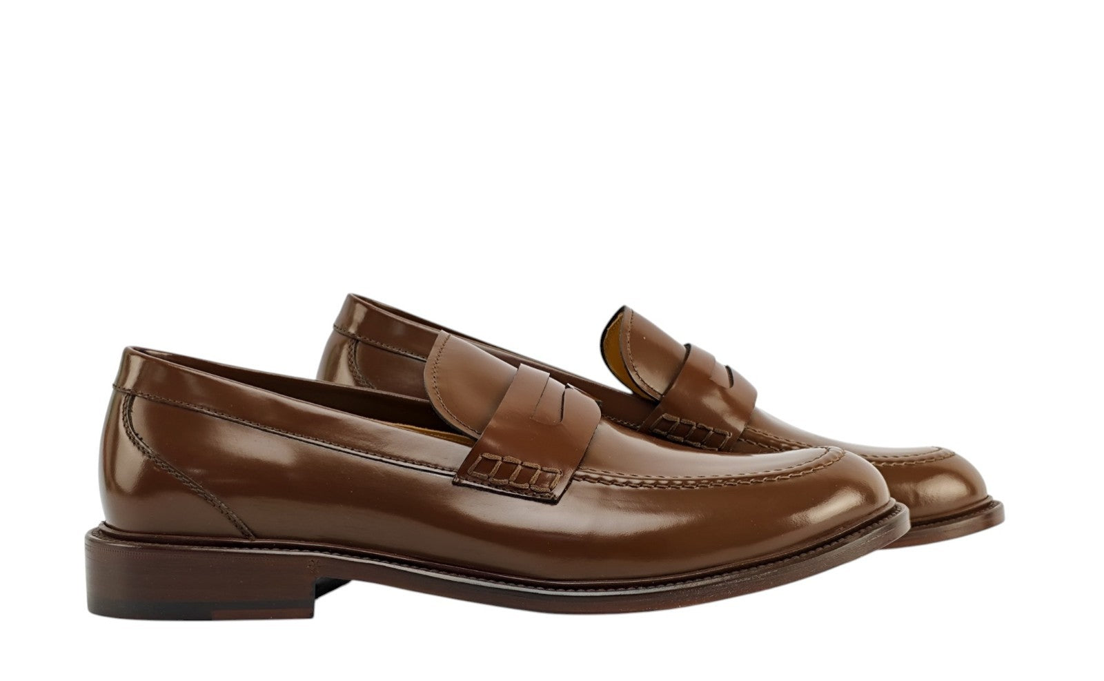 1200$ TESTONI "Vietri" Loafer Shoes Brush Off Calf Espresso 8 UK / 9 US / 42 IT