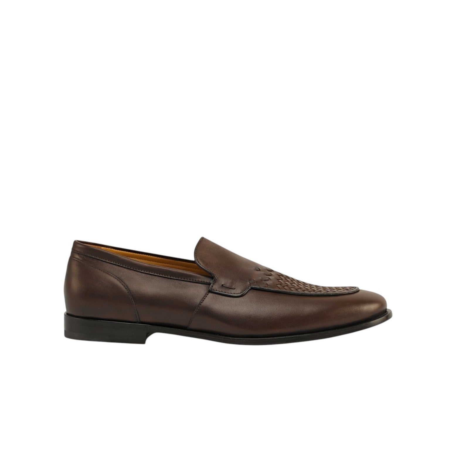 1350$ TESTONI "Camogli" Brown Loafer Woven Calf /  Suede 8 UK / 9 US / 42 IT