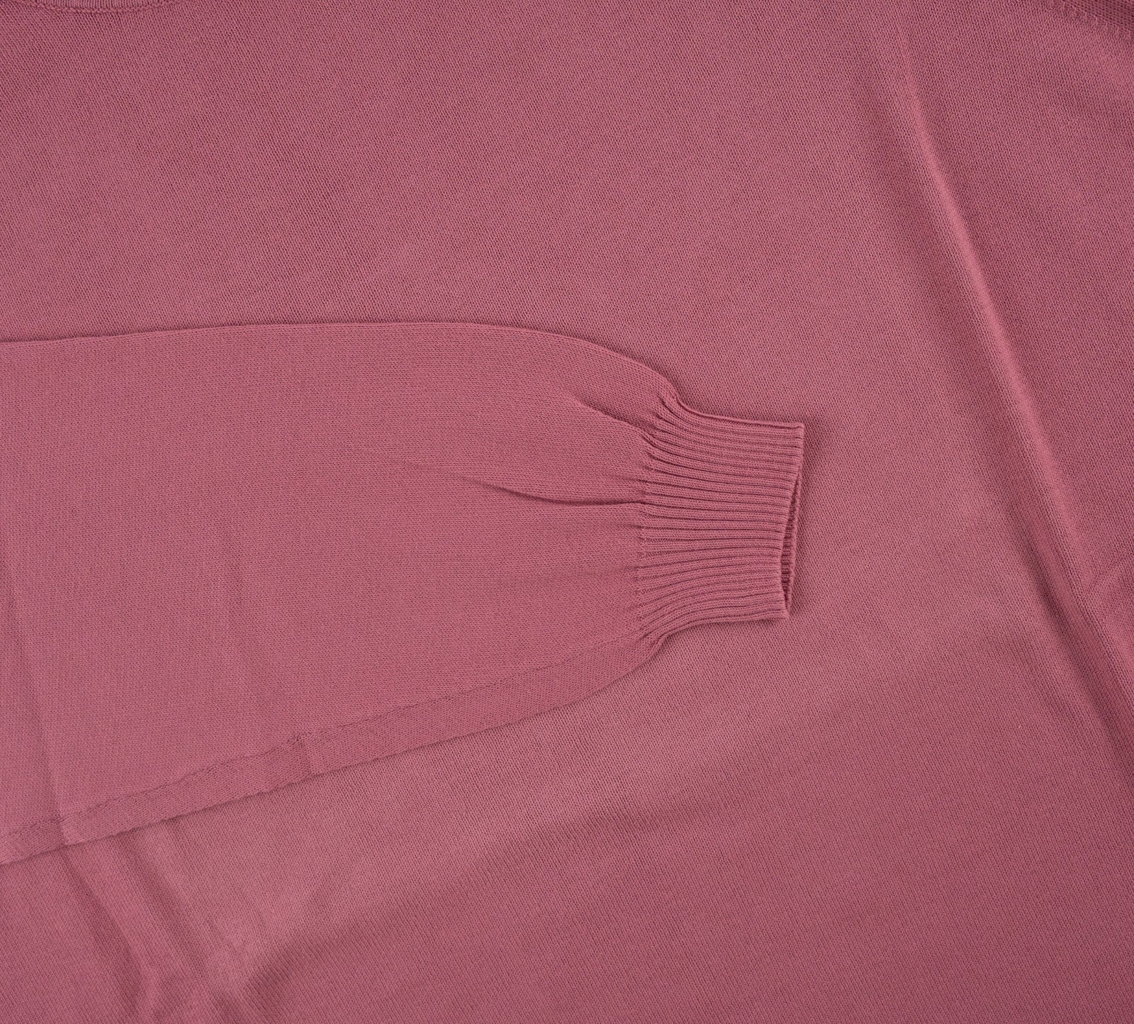 600$ BURBERRY Old Pink Sweater Crewneck 100% Cotton Size XL