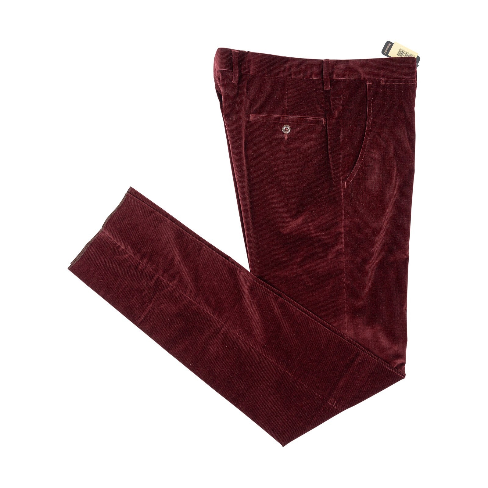 625$ RUBINACCI NAPOLI "Luca" Burgundy Cotton Corduroy Trouser Pant 36 US / 52 EU