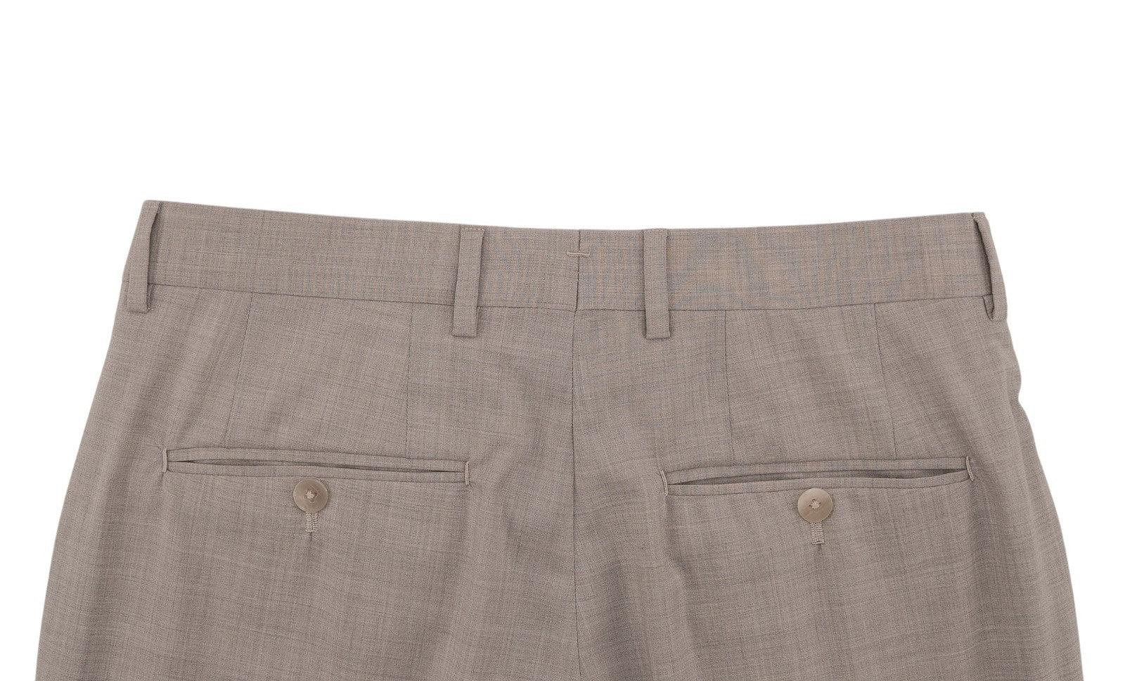 1550$ ISAIA Hand-Sewn Tapered Dress Pant Fine Wool Solid Beige 30 US / 46 EU 8R