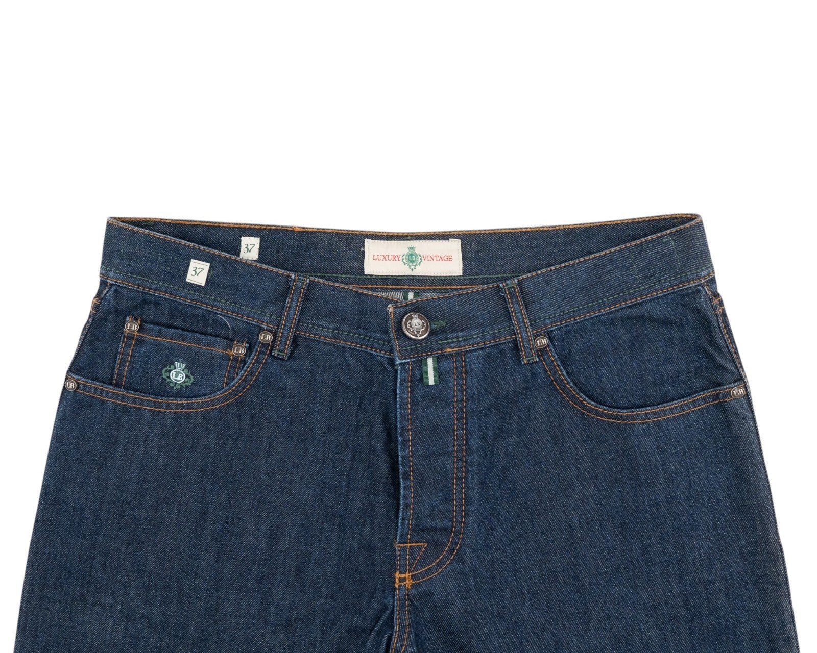415$ LUIGI BORRELLI NAPOLI Denim Jeans Pant Raw Cotton 37 US / 53 EU