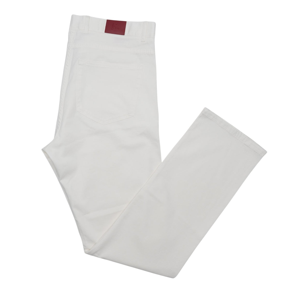 925$ ISAIA NAPOLI "SpaccaNapoli" White Pant Cotton Cashmere 38 US  / 54 EU R