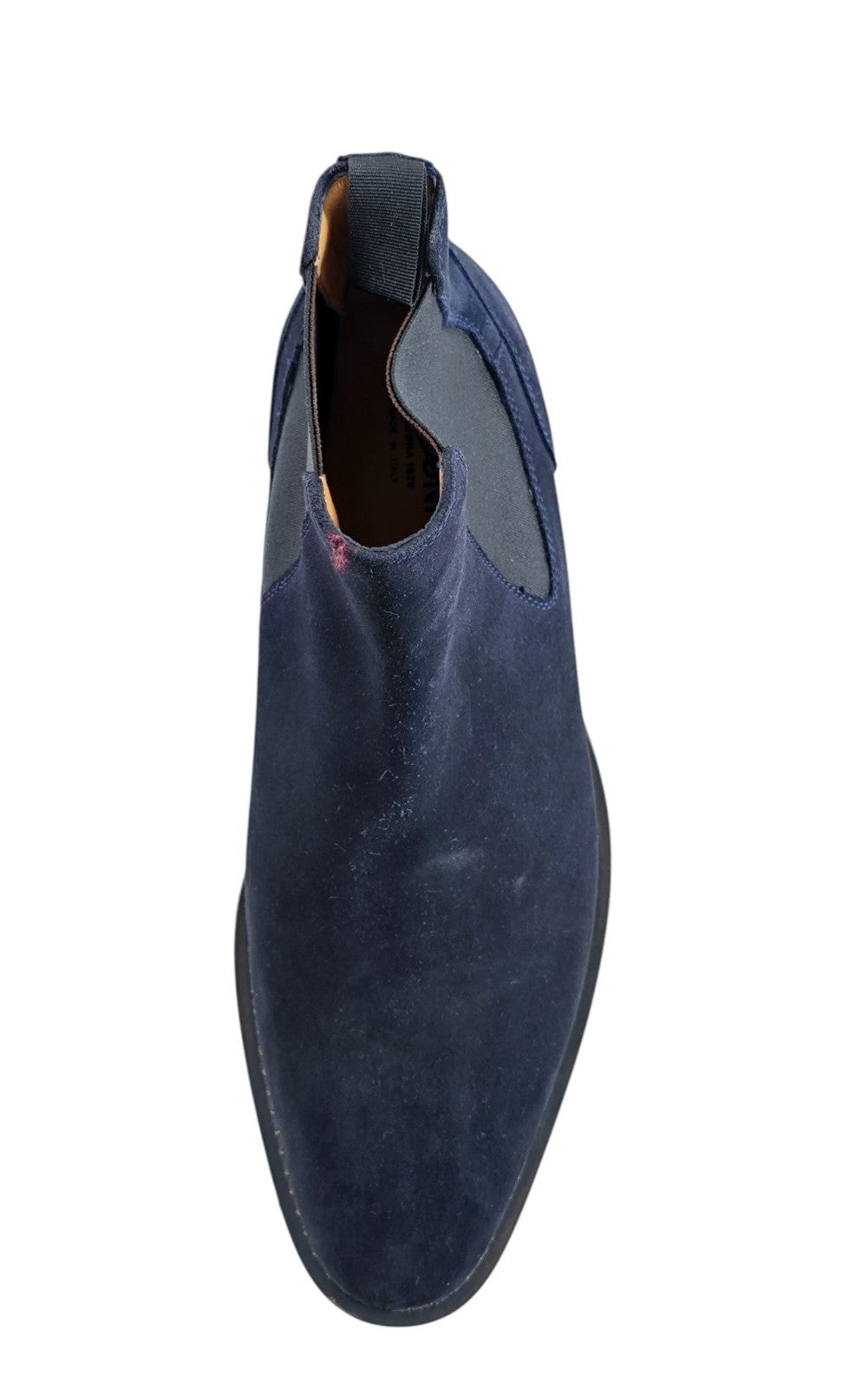 1450$ TESTONI Venezia Blue Chelsea Boot English Suede Calf  8 UK / 9 US / 42 IT
