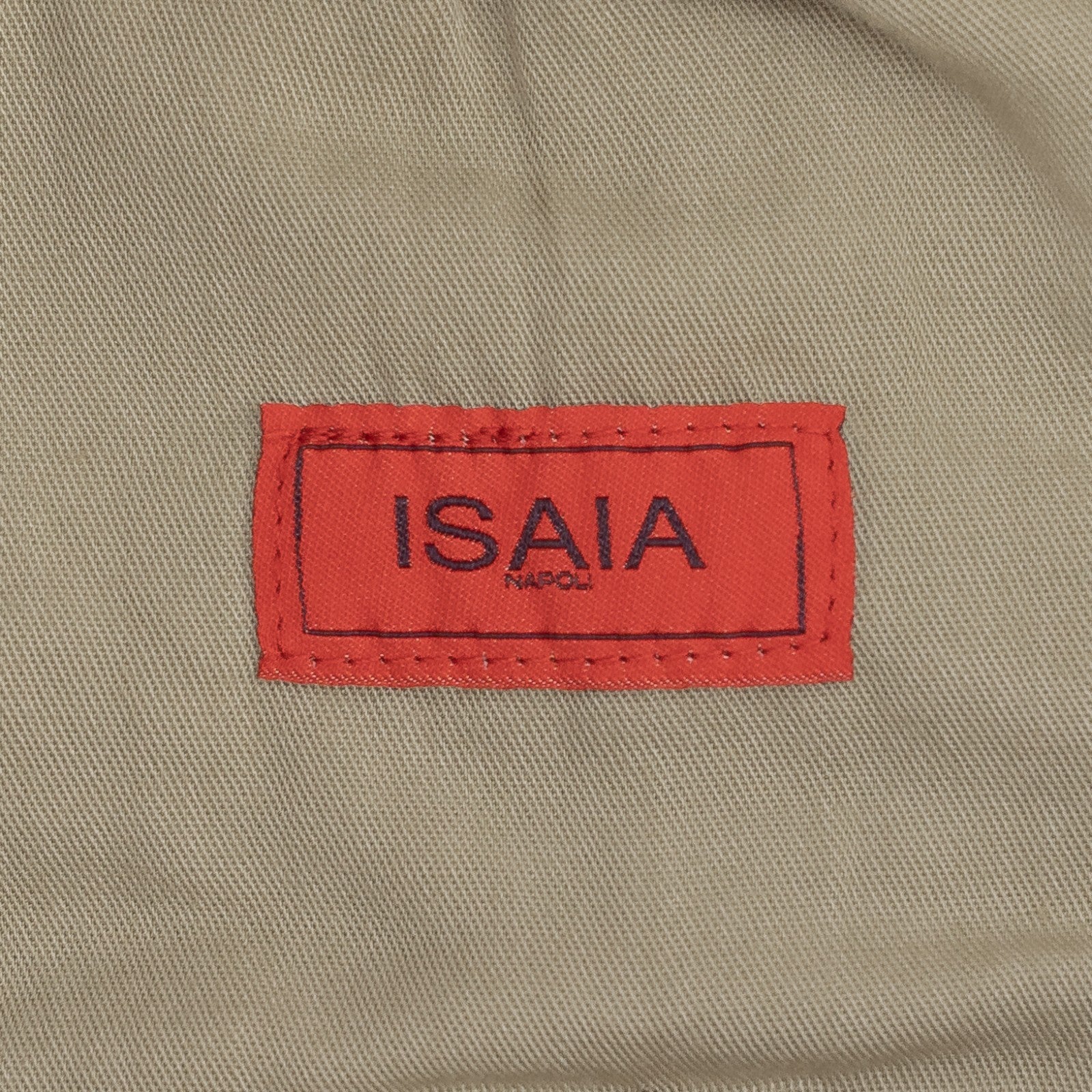 900$ ISAIA NAPOLI Beige Short Drawstring Pant Cotton - Linen Relaxed Fit