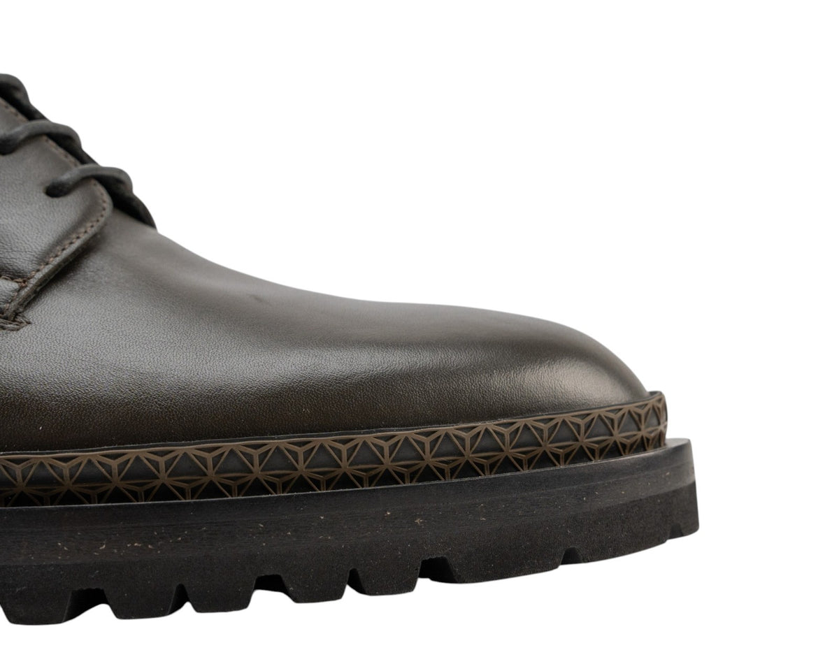 1200$ TESTONI Derby Shoes Sport Napa Calf Green Army 8 UK / 9 US / 42 IT