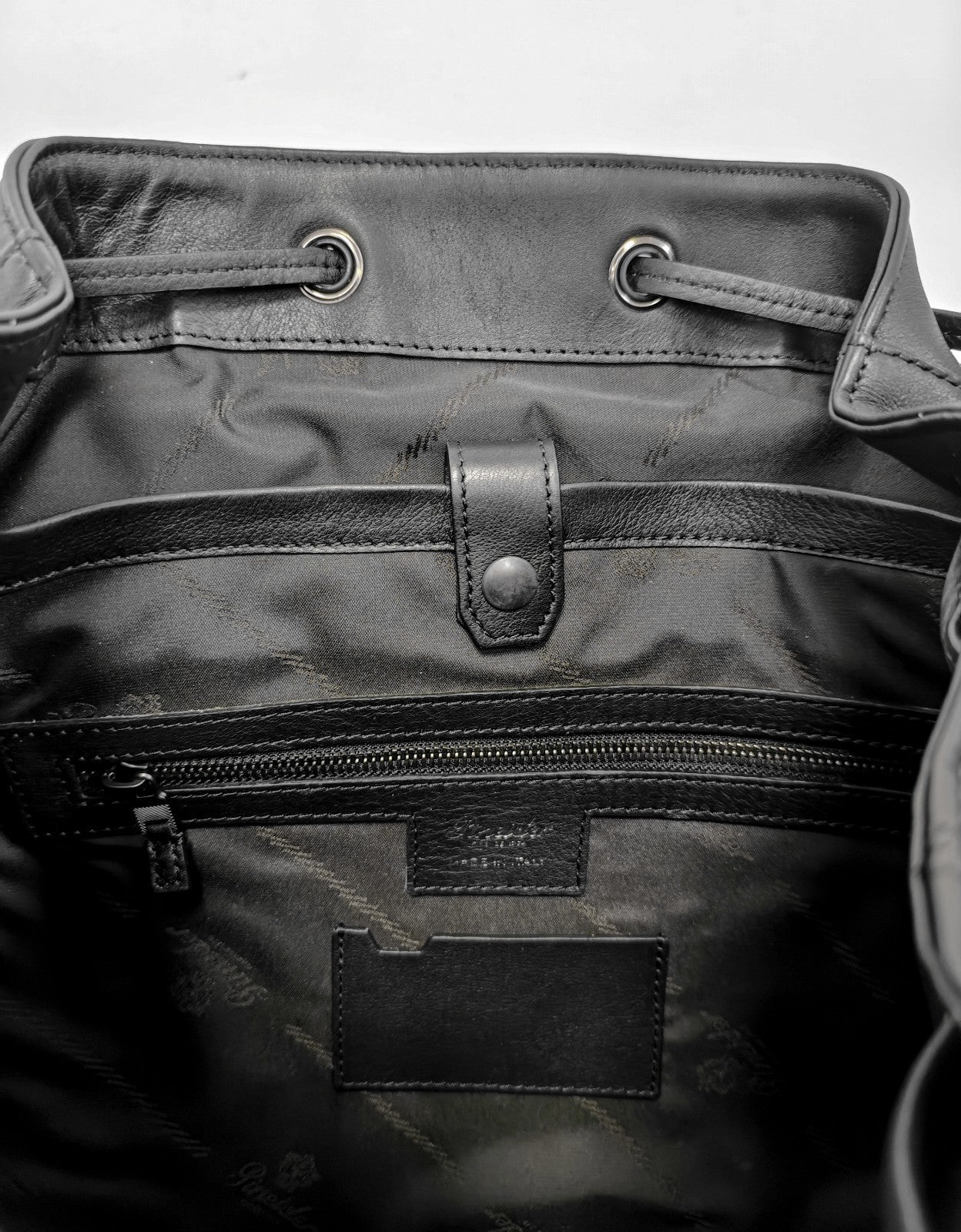 2200$ PINEIDER FIRENZE 1774 Black Calf Multiple Backpack Travel Weekender XL