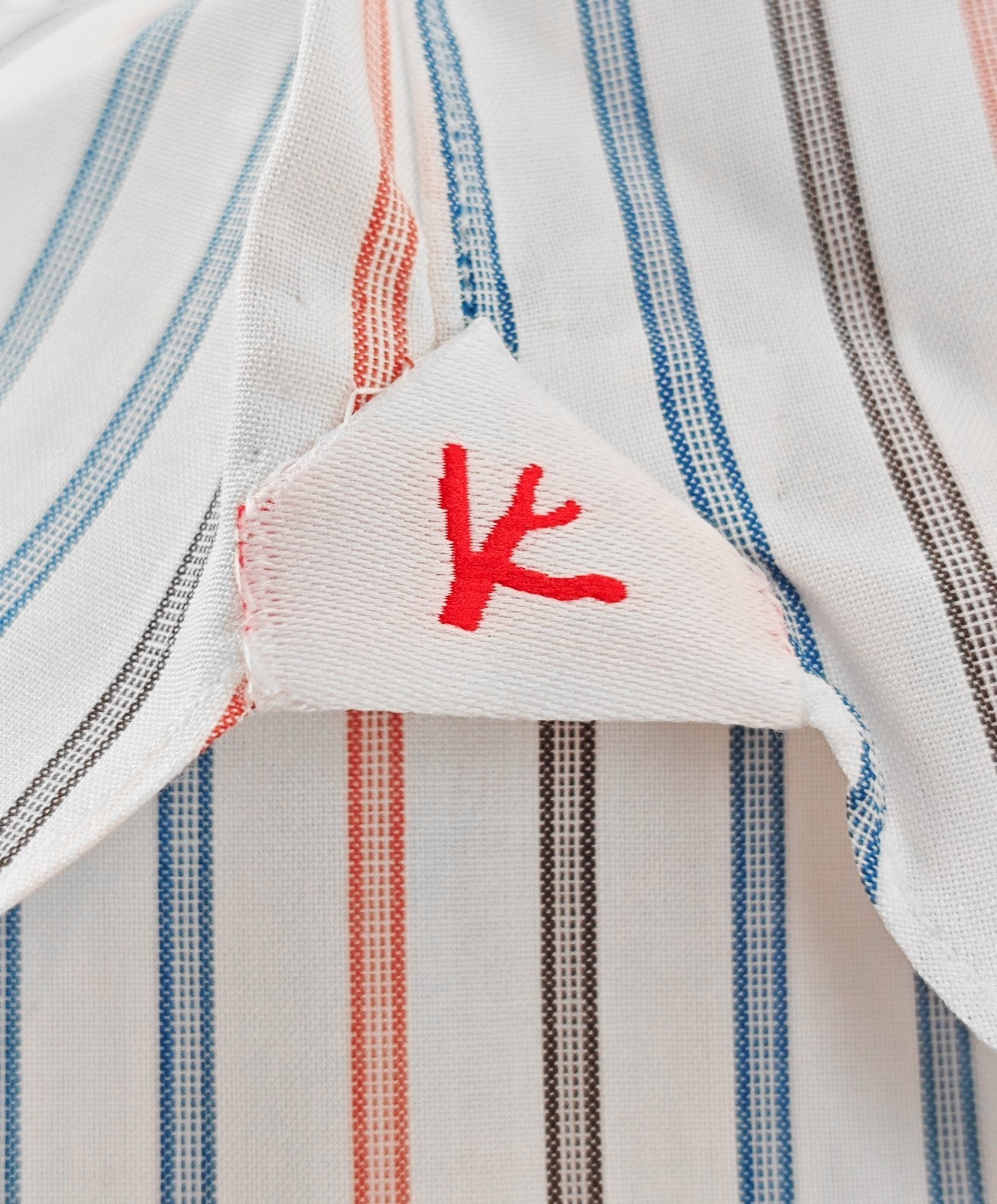 740$ ISAIA NAPOLI "Mix" Dress Shirt White mix Striped Fine Cotton 16.5 - 42