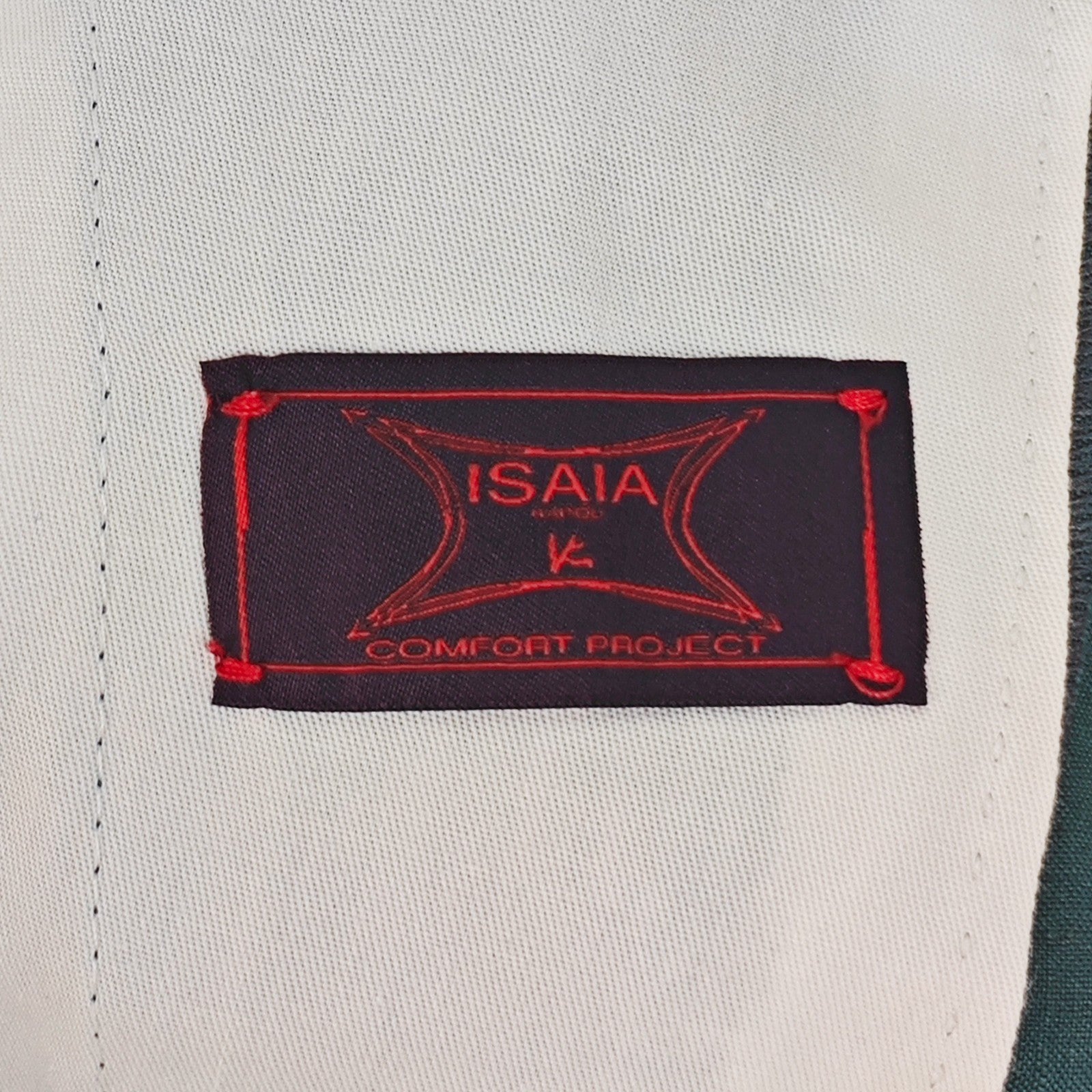 1550$ ISAIA Hand-Sewn Tapered Dress Pant Wool Linen Aquamarine 40 US / 56 EU 7R