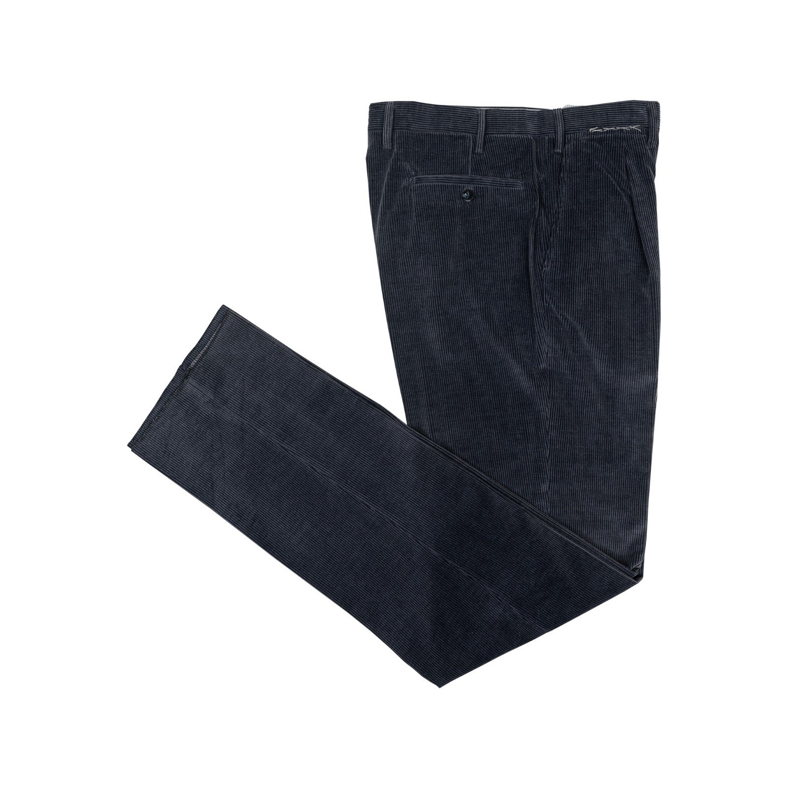625$ RUBINACCI NAPOLI "Luca" Gray Ice Cotton Corduroy Trouser Pant