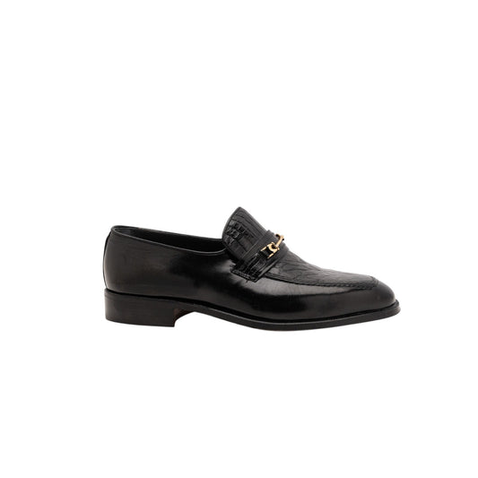2500$ CORTINA Loafers Shoes Black Alligator Leather 6.5 UK / 7.5 US / 40.5 IT