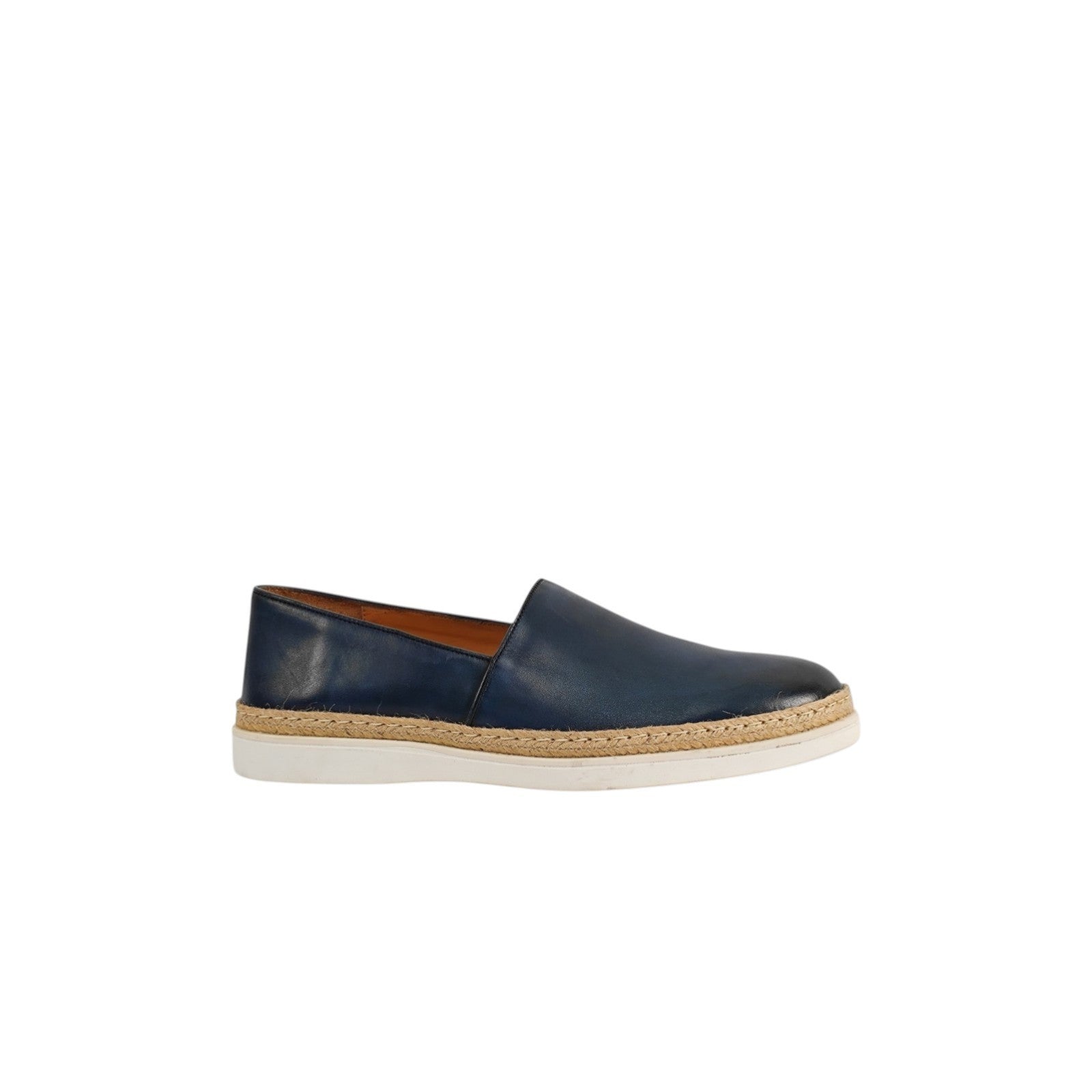 700$ TESTONI Espadrillas Shoes Antique Lux Calf Blue Indigo 8 UK / 9  US / 42 IT