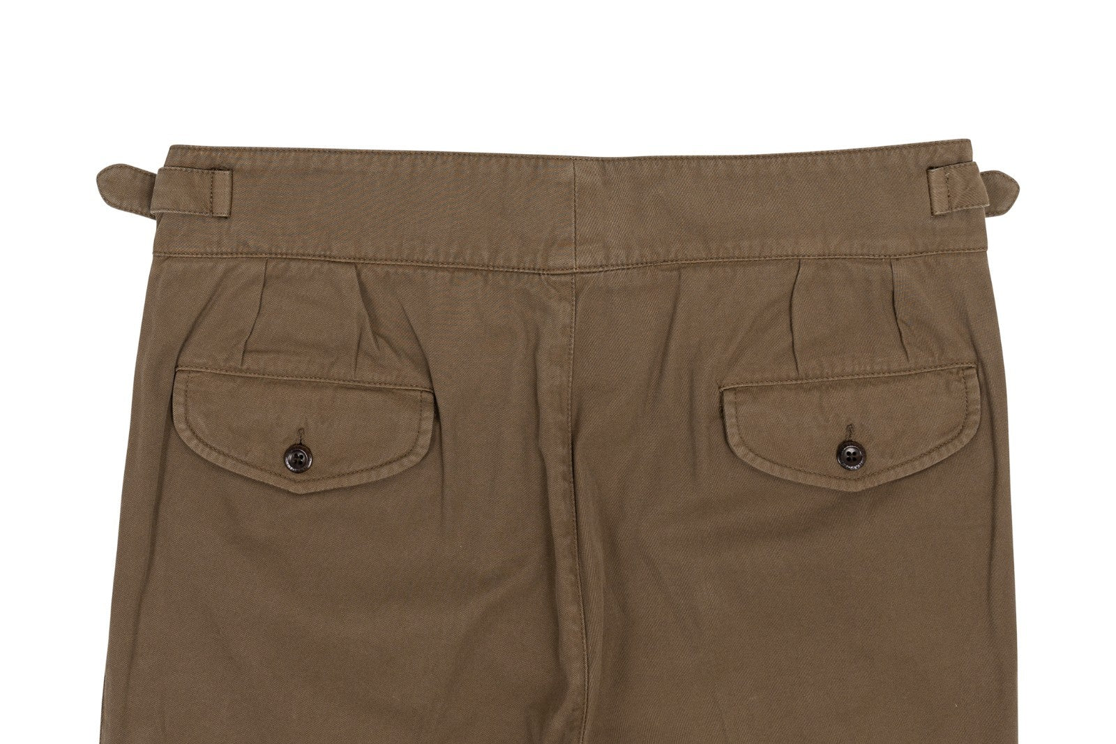 650$ RUBINACCI NAPOLI "Manny" Brown Cotton High Rise Pant Gurkha 30 US / 46 EU