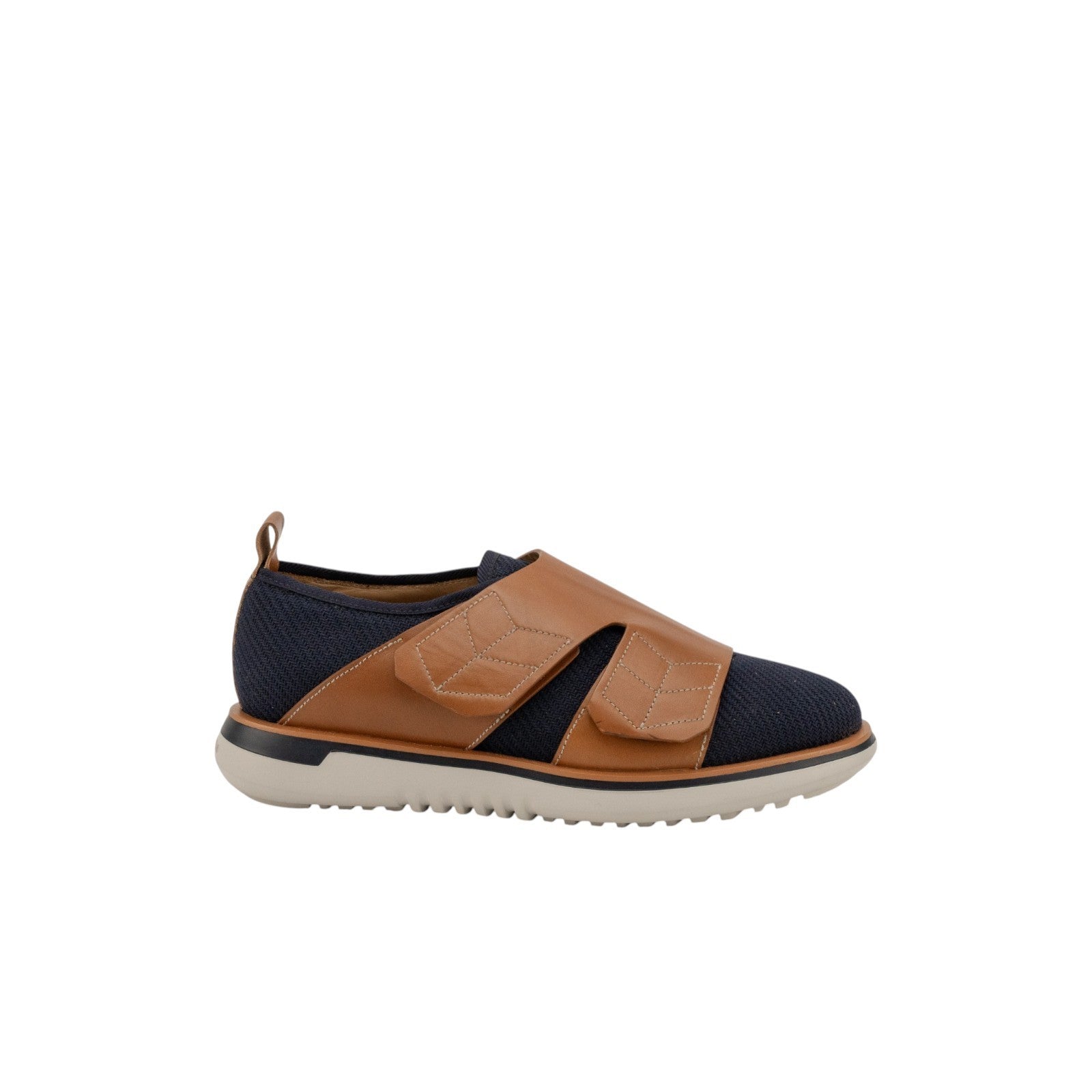 1120$ GIORGIO ARMANI Shoes Sneakers Blue Brown Canvas Leather 10 UK  11 US 44 IT