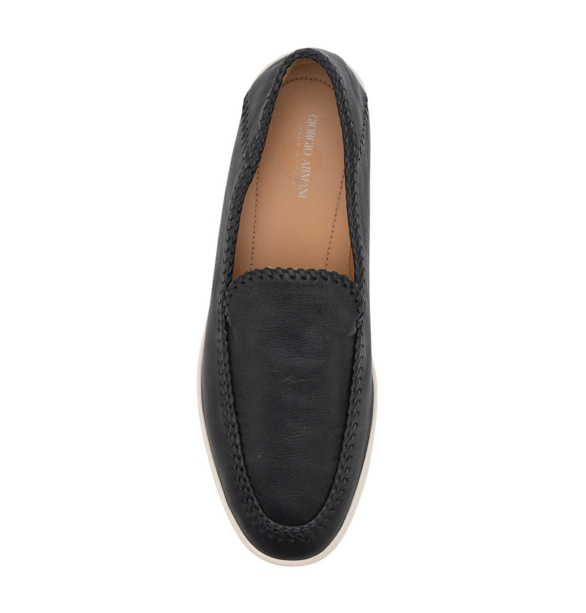 900$ GIORGIO ARMANI Shoes Slip on Sneakers Black Leather 10 UK / 11 US / 44 IT