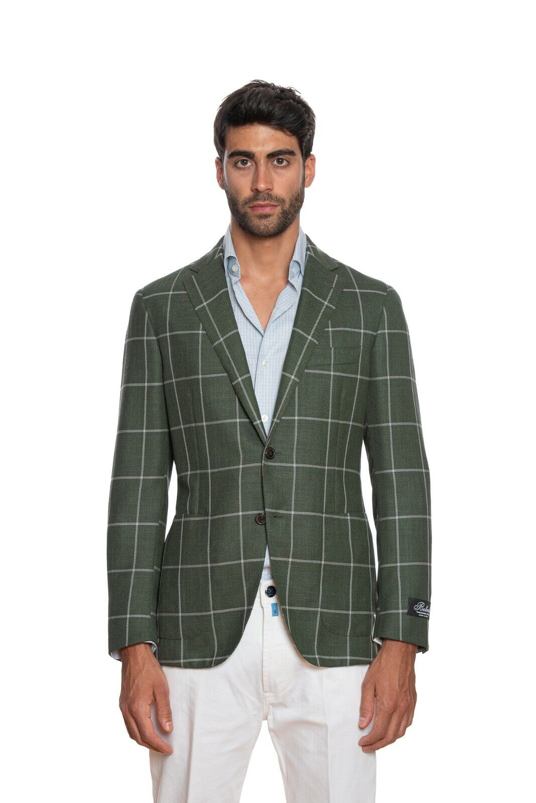 2100$ BELVEST Jacket Dark Green Checks Light Wool Drop 7 JACKETINTHEBOX Edition