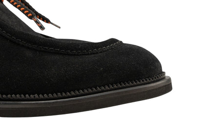 1100$ TESTONI Derby Oiled English Suede Rubber Black 8 UK / 9 US / 42 IT