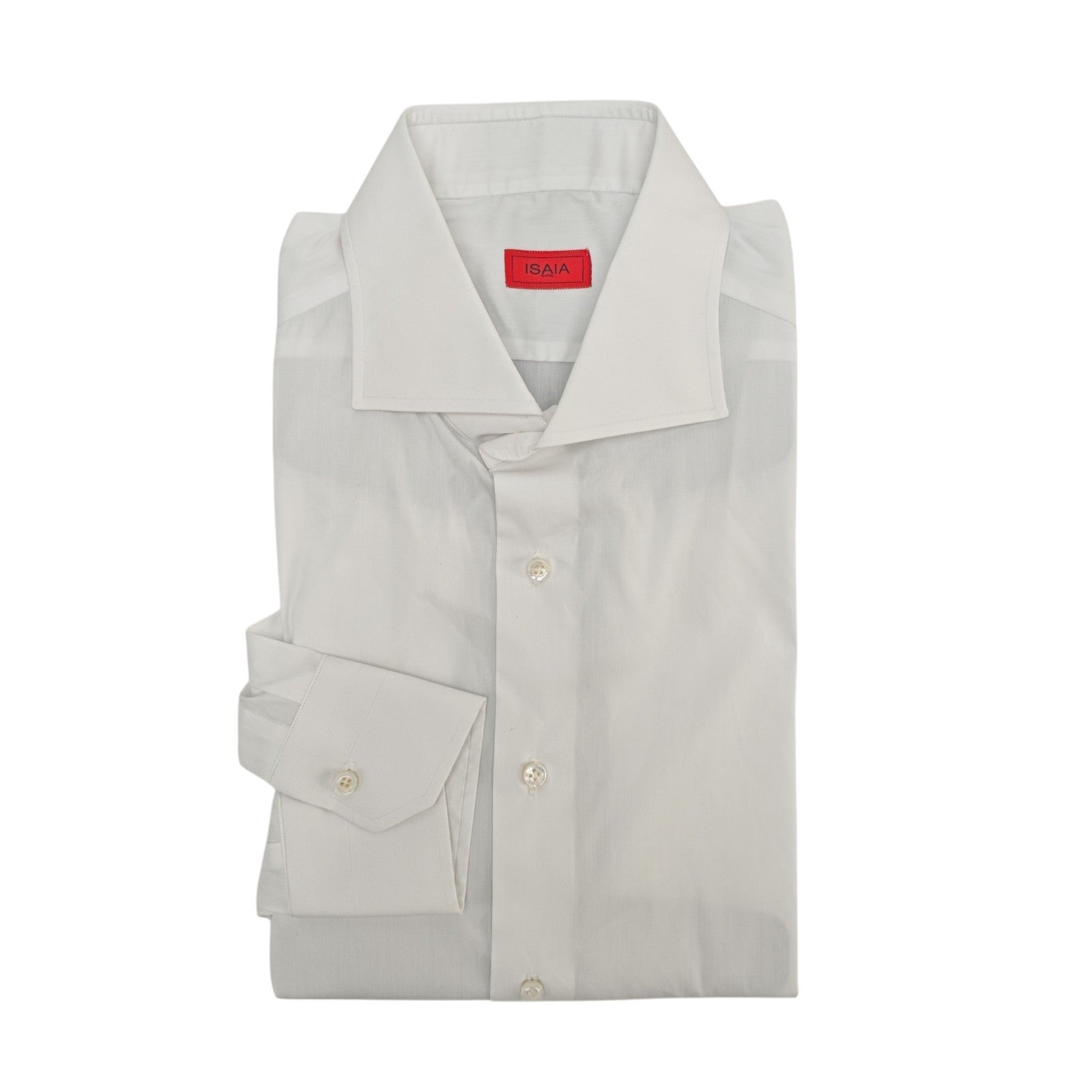 780$ ISAIA "Mix" Comfort Project Dress Shirt White Stretch Cotton 17 - 43  2Q