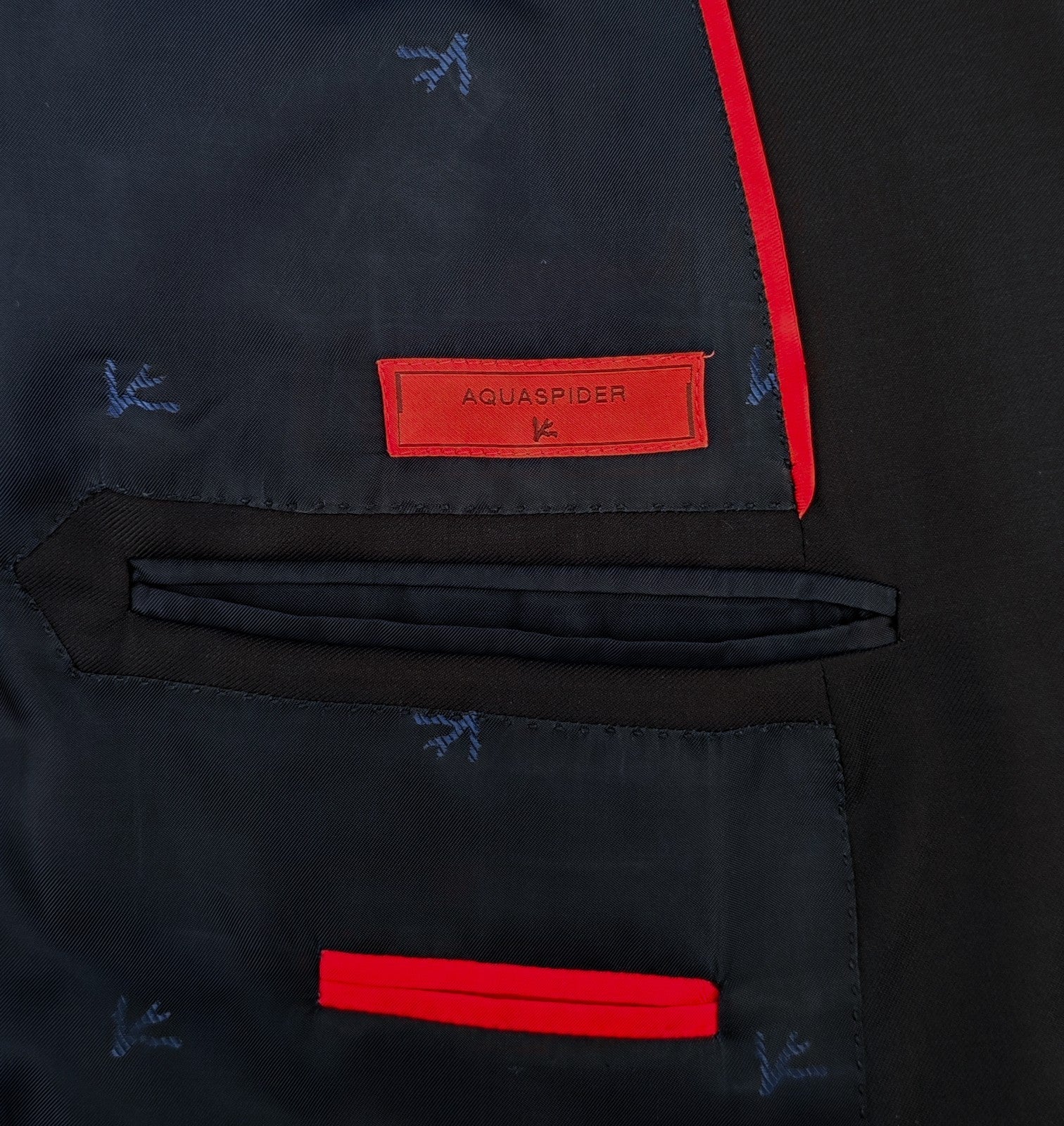 $7120 ISAIA "Capri" Aquaspider Blue Midnight Solid Hand-Sewn Suit Wool 7R